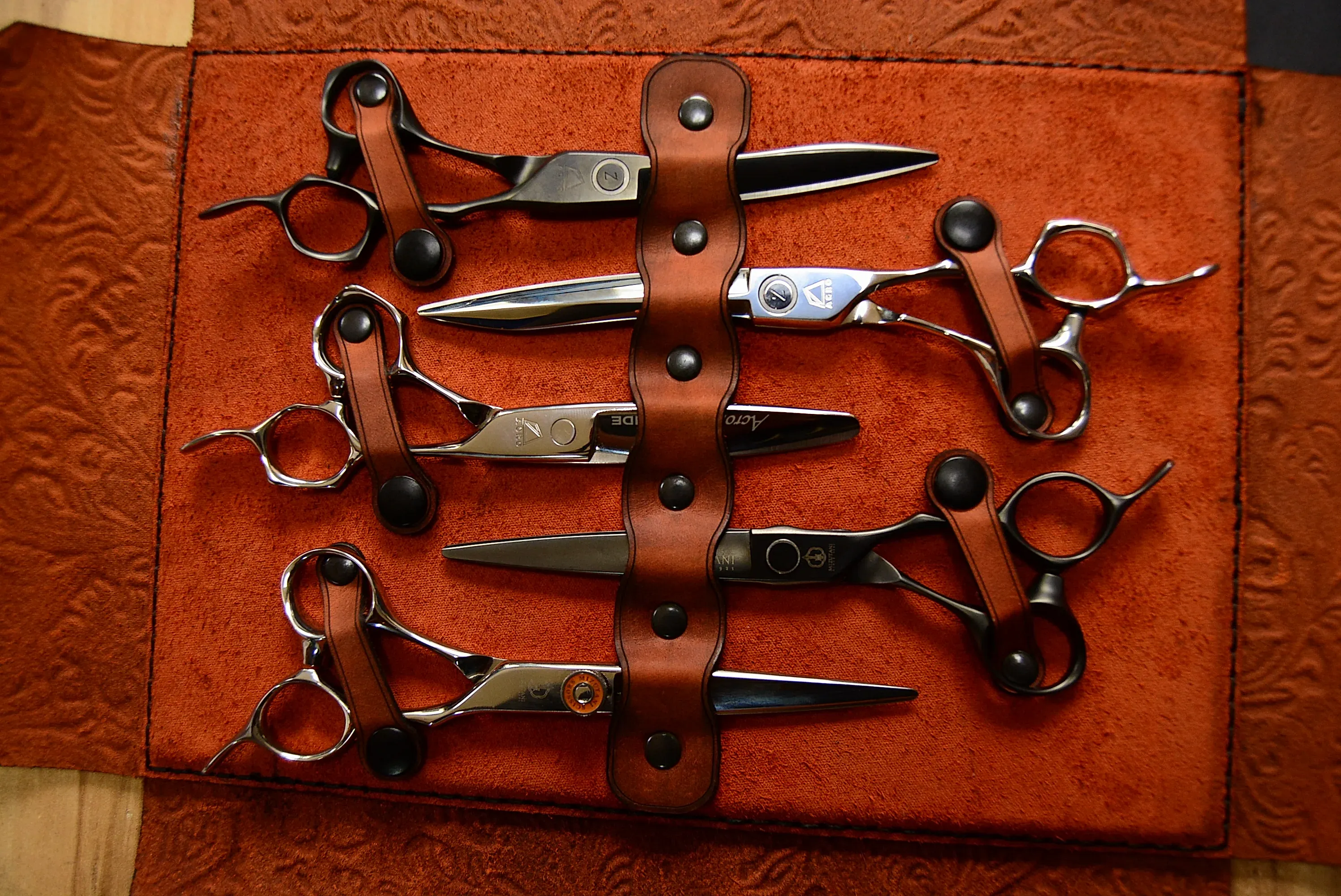 Kuaför Makas Çantası Hakiki Deri El Dikişi 10’lu