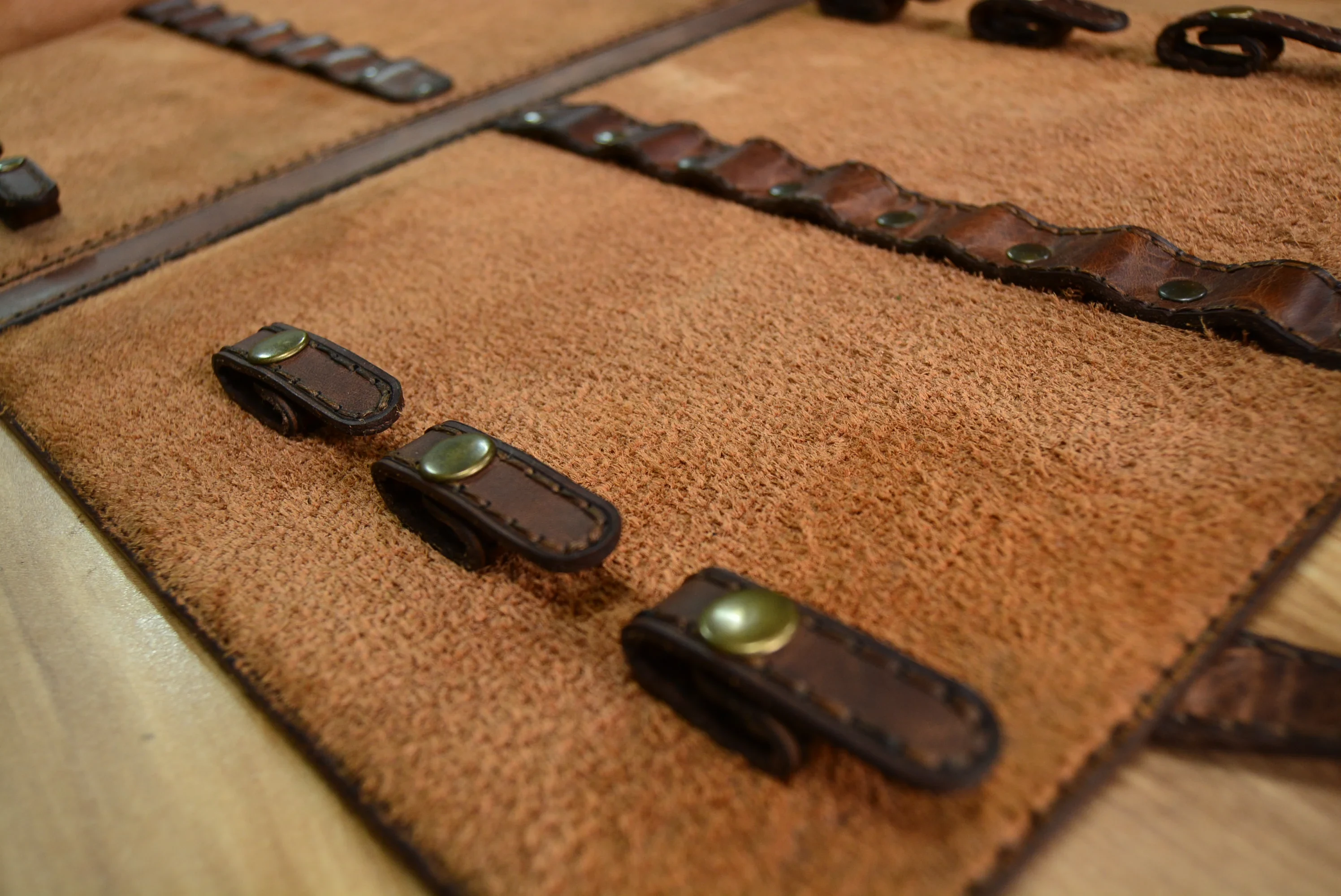 Makas Klasörü Deri Çanta Hakiki Deri El Dikişi 14’lü