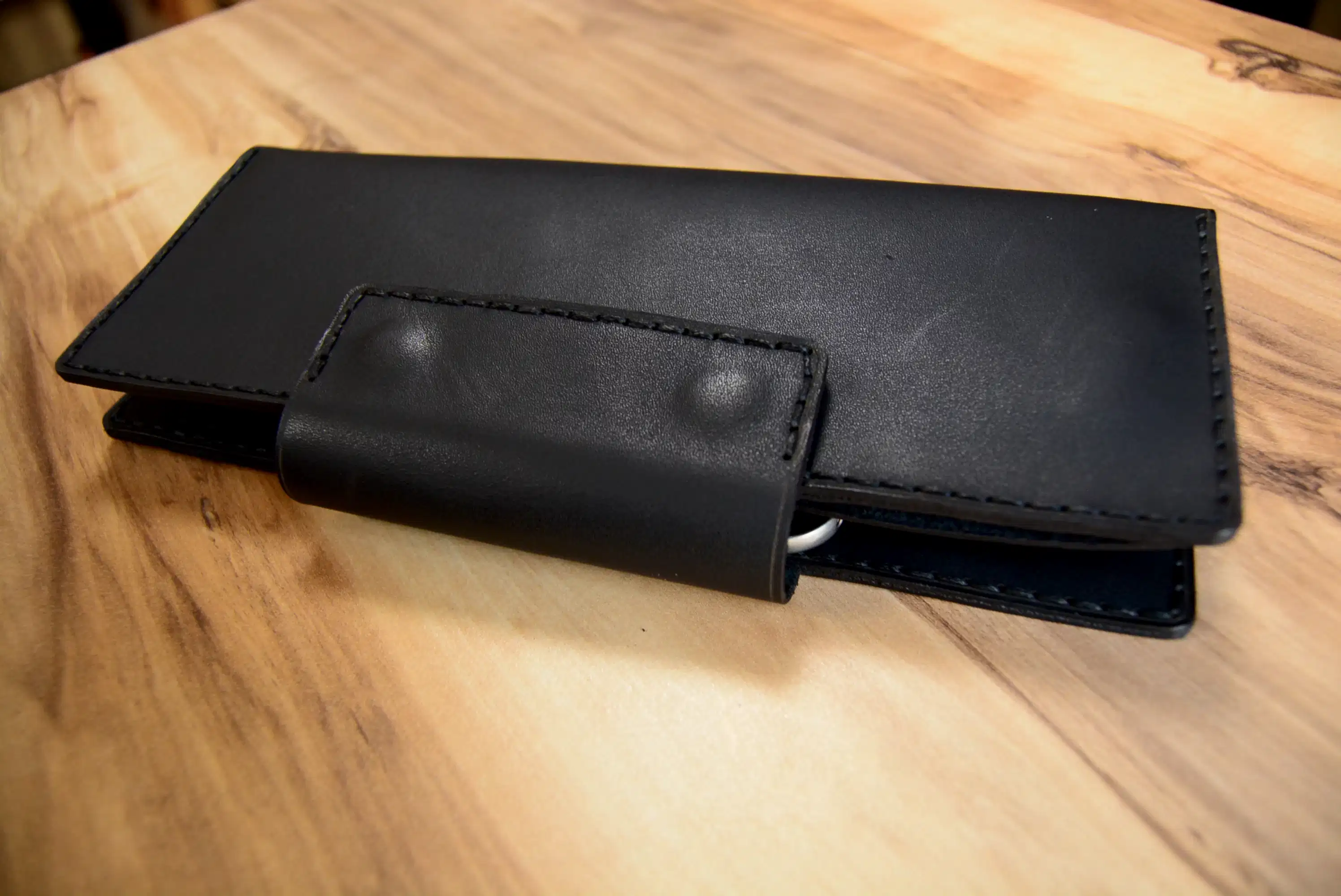 Makas Cüzdanı Deri Organizer Hakiki Deri El Dikişi