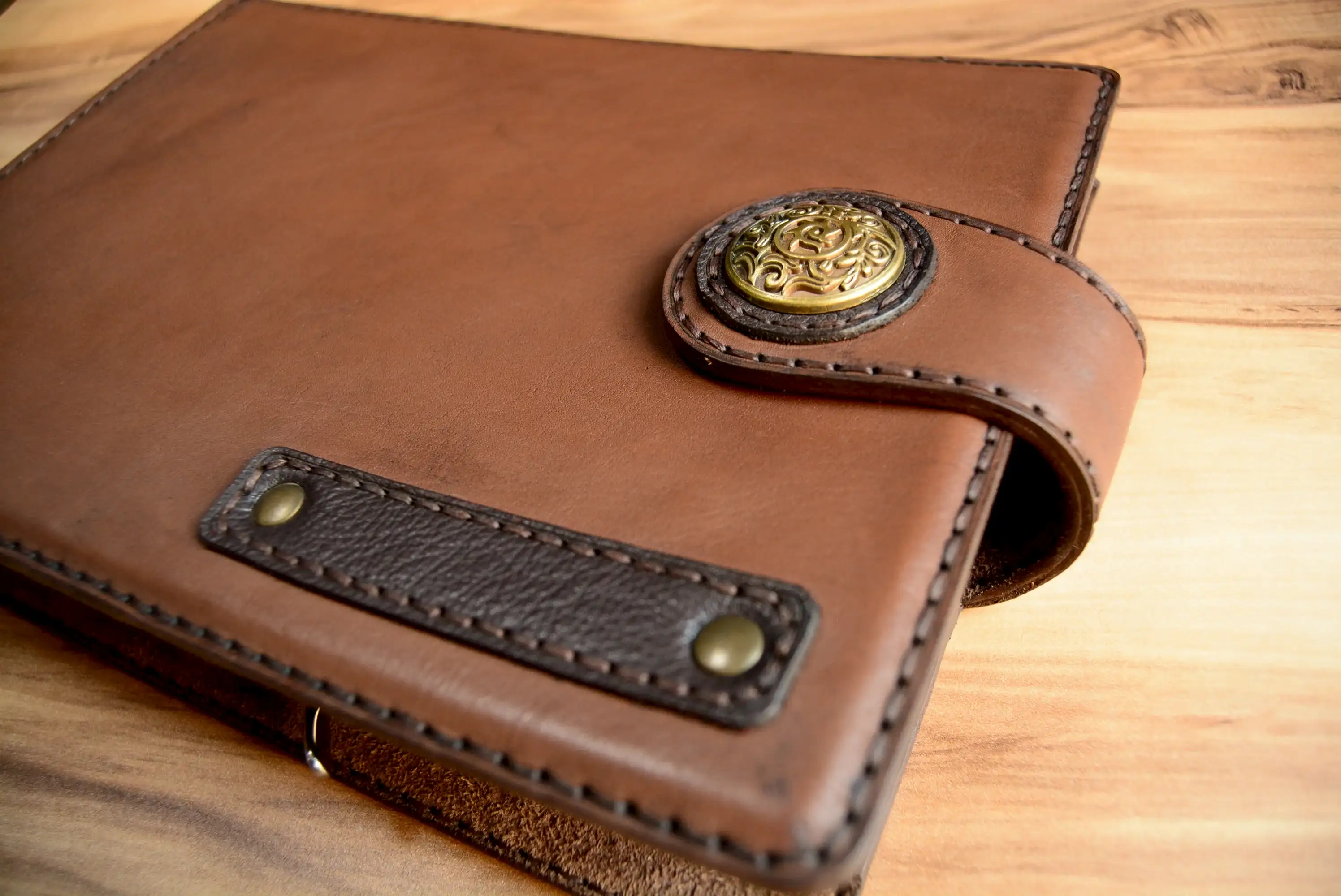 Makas Klasörü Deri Organizer Hakiki Deri El Dikişi 4’lü