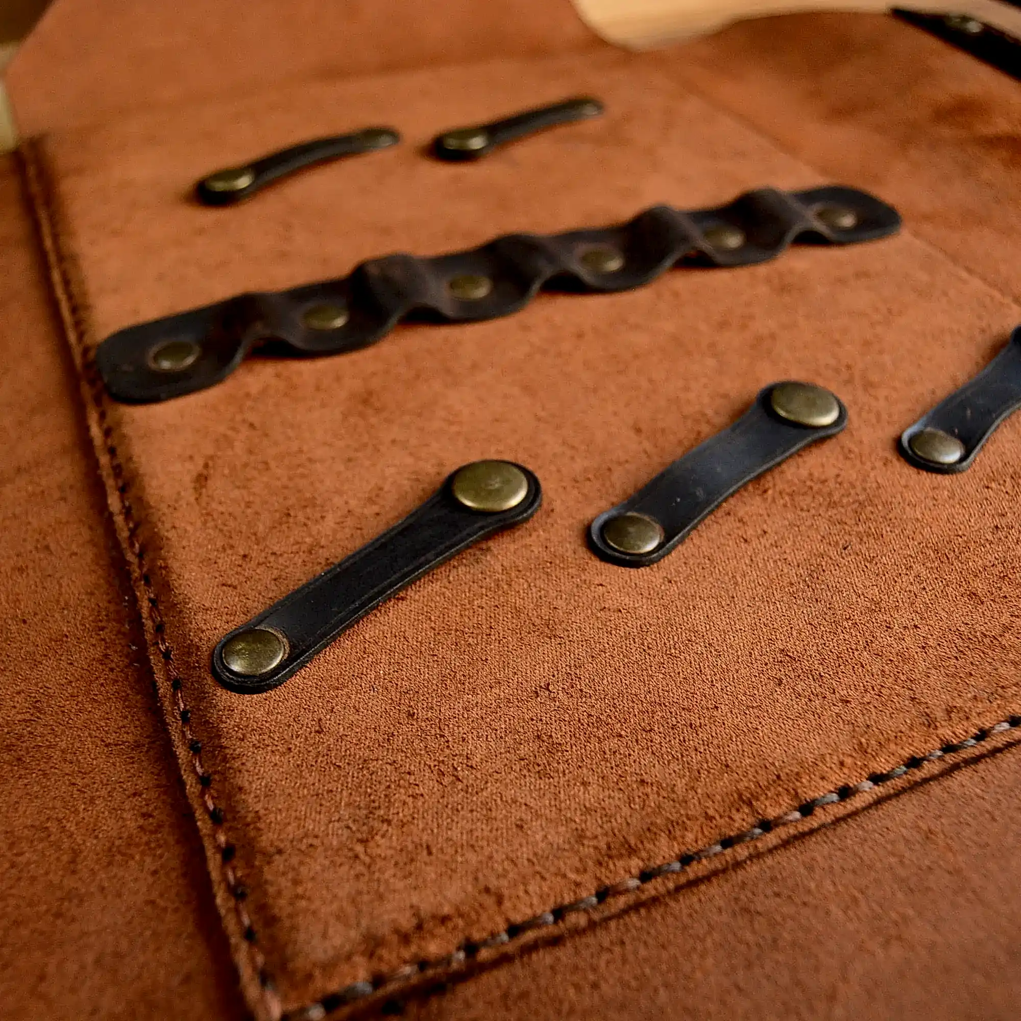 Kuaför Makas Çantası Hakiki Deri El Dikişi 5’li