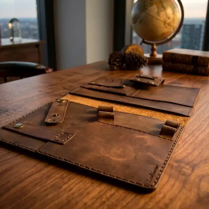 A5 Organizer Deri El Yapımı Hakiki Deri Çok Bölmeli