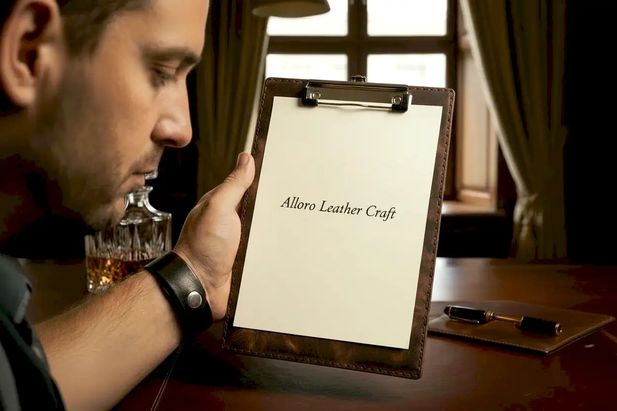 A5 Clipboard Sekreterlik Deri El Yapımı Hakiki Deri