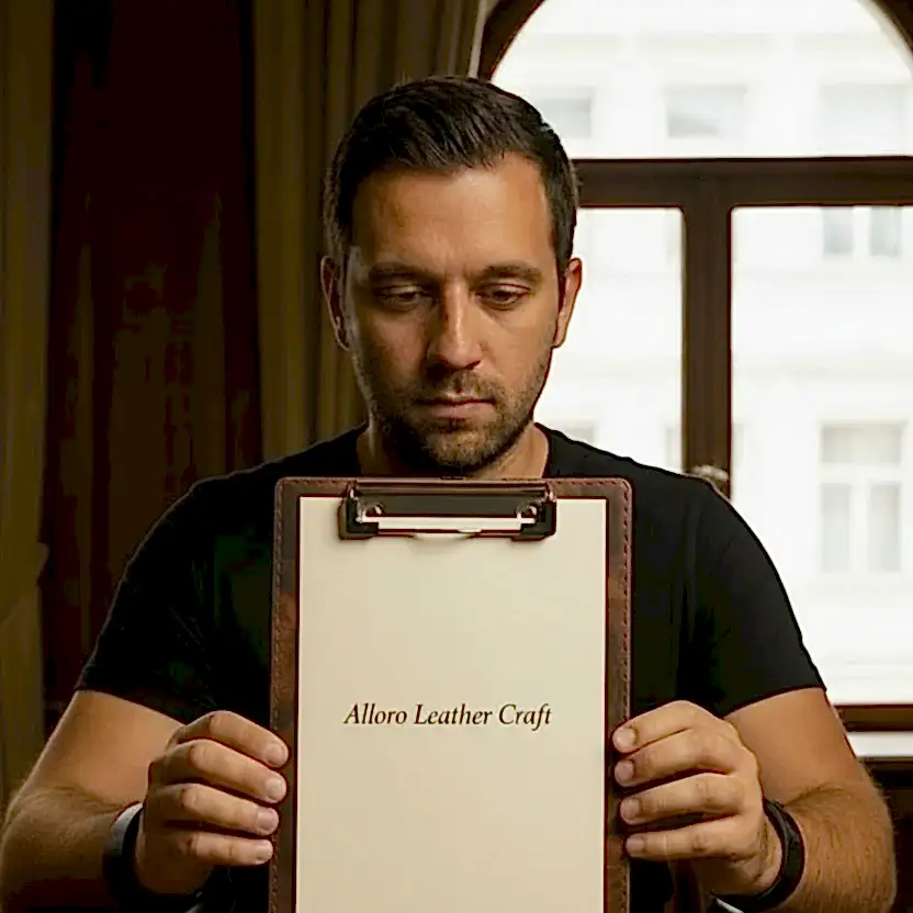 A5 Clipboard Sekreterlik Deri El Yapımı Hakiki Deri