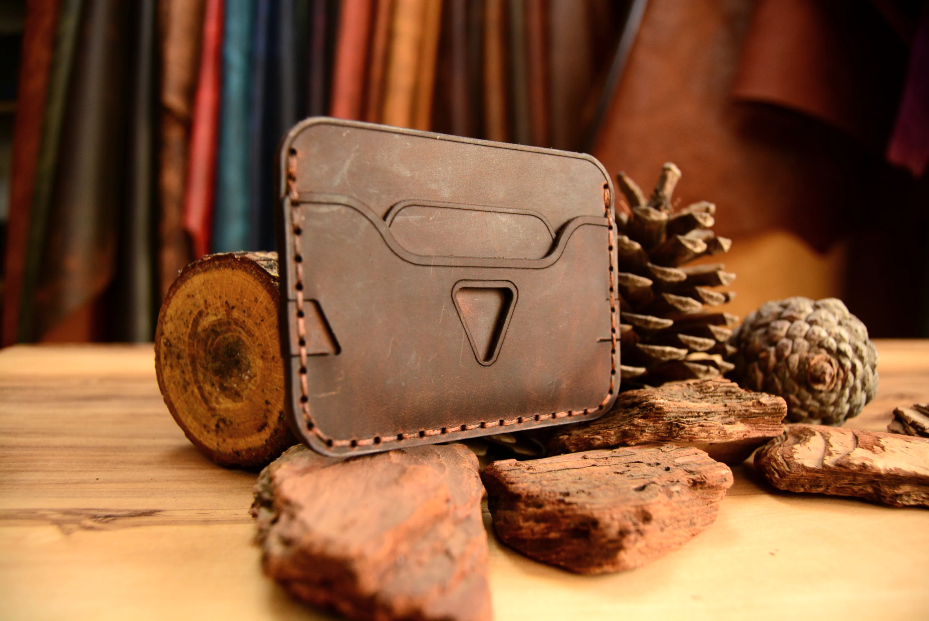 Agave Kartlık İnce Tasarım Hakiki Deri El Yapımı