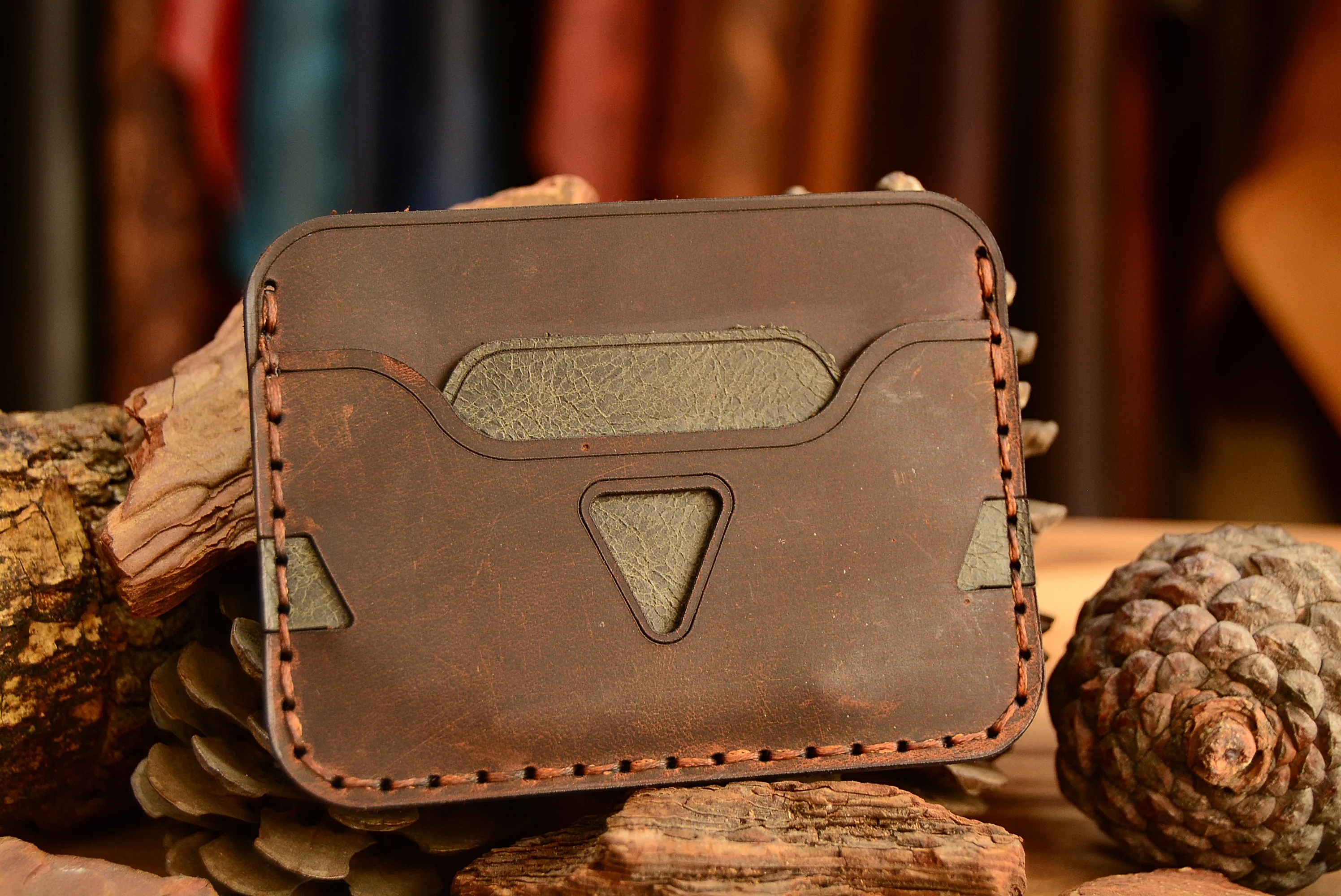 Agave Kartlık İnce Tasarım Hakiki Deri El Yapımı