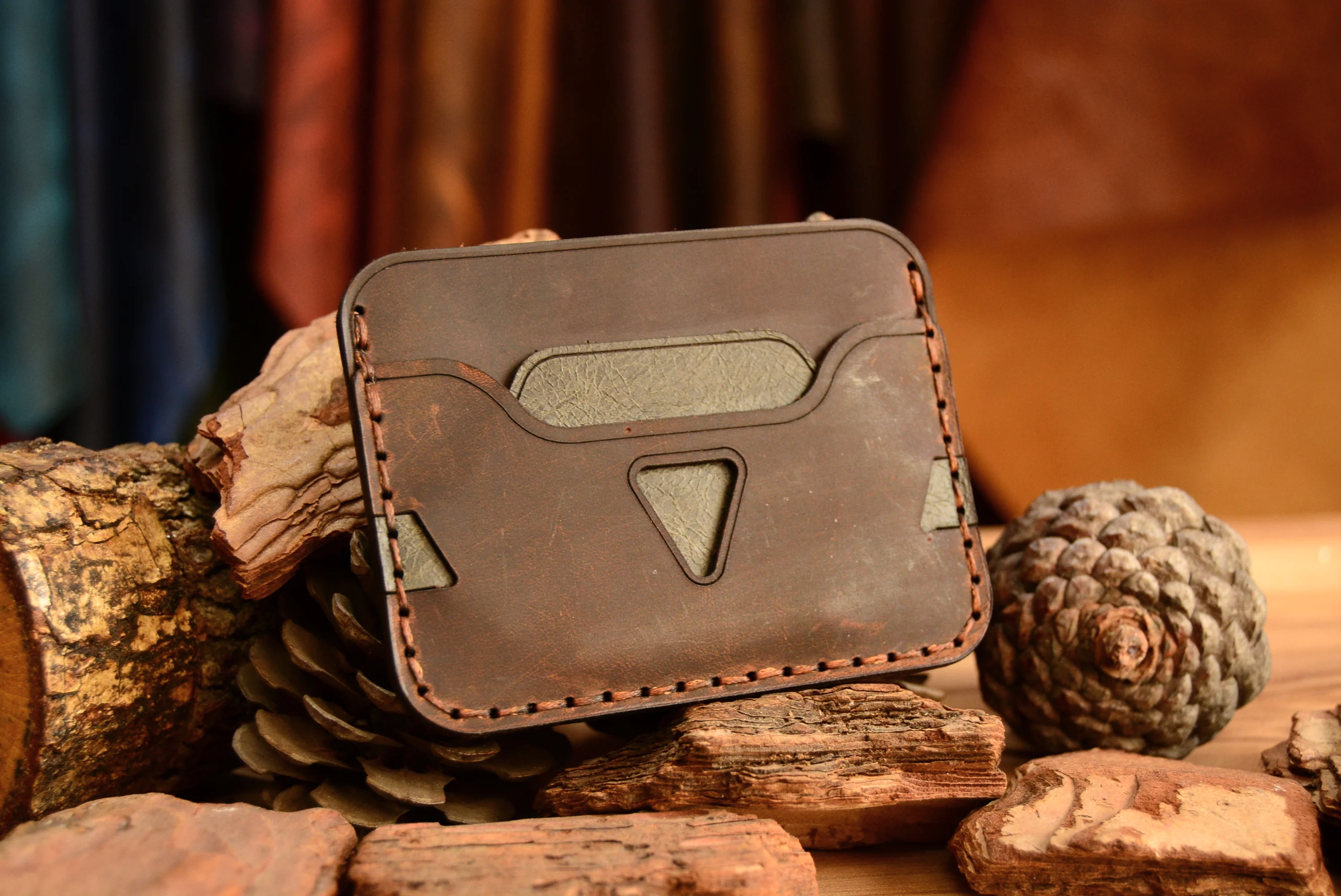 Agave Kartlık İnce Tasarım Hakiki Deri El Yapımı