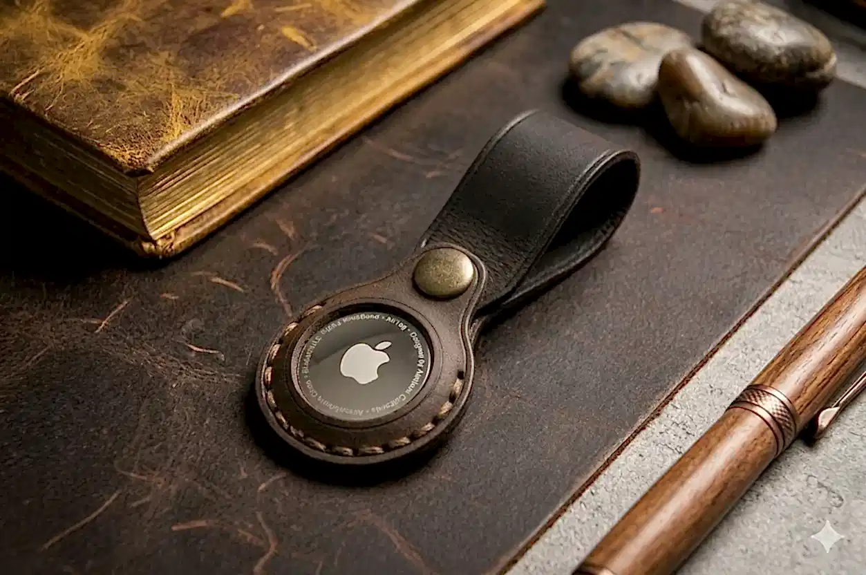 hakiki deri el yapimi airtag uyumlu deri loop anahtarlık – apple airtag kılıfı - çanta ve kemer askılı taşıma aparatı