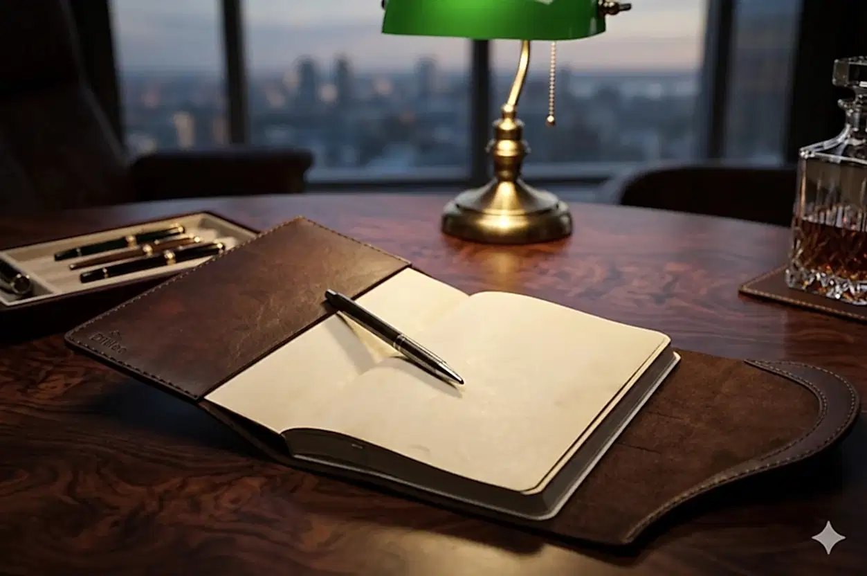 Hakiki Deri Ajanda Kılıfı V-1 El Dikişi Çıtçıtlı Kişisel