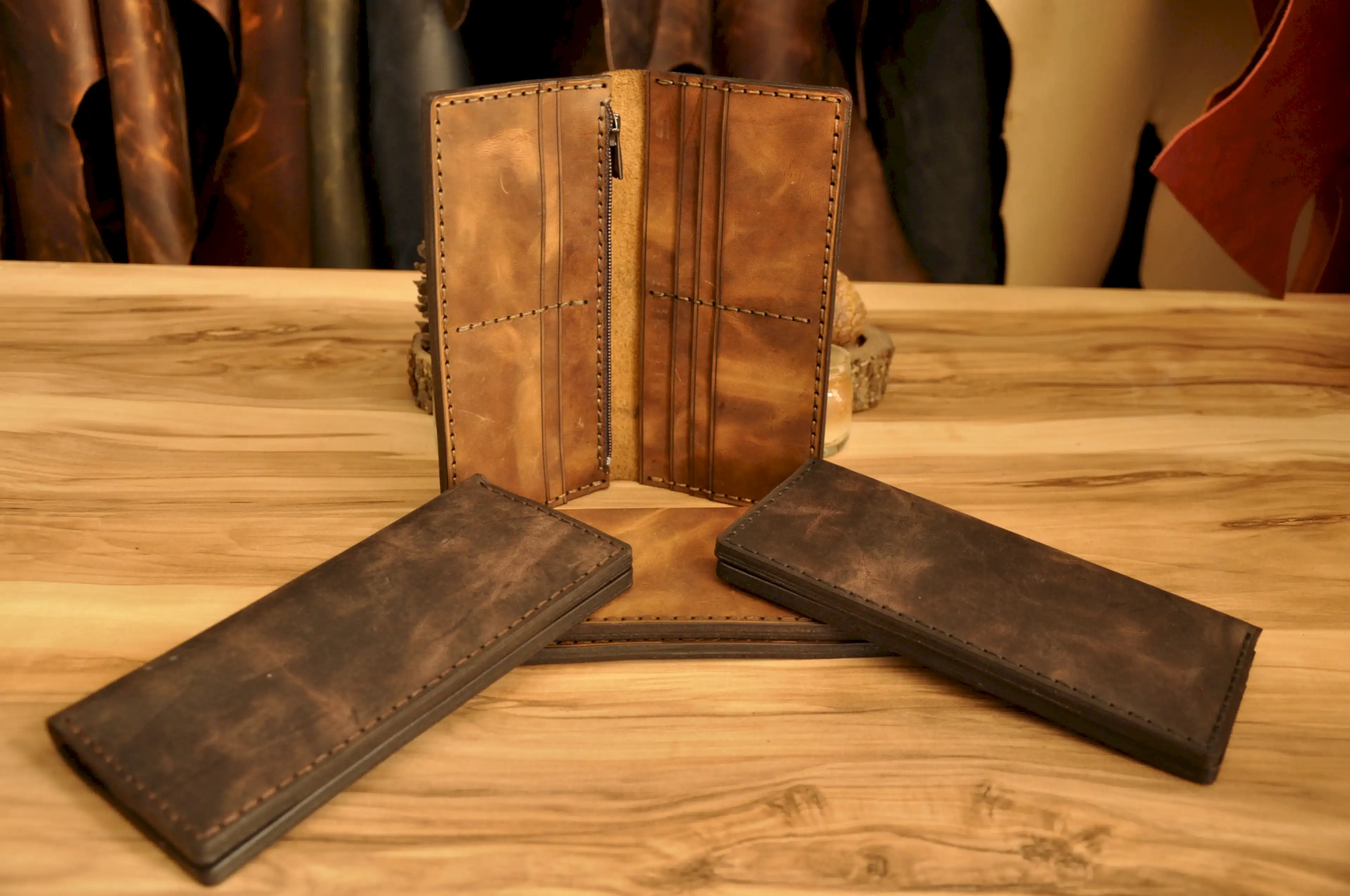 Alexey Uzun Cüzdan Hakiki Deri El Yapımı