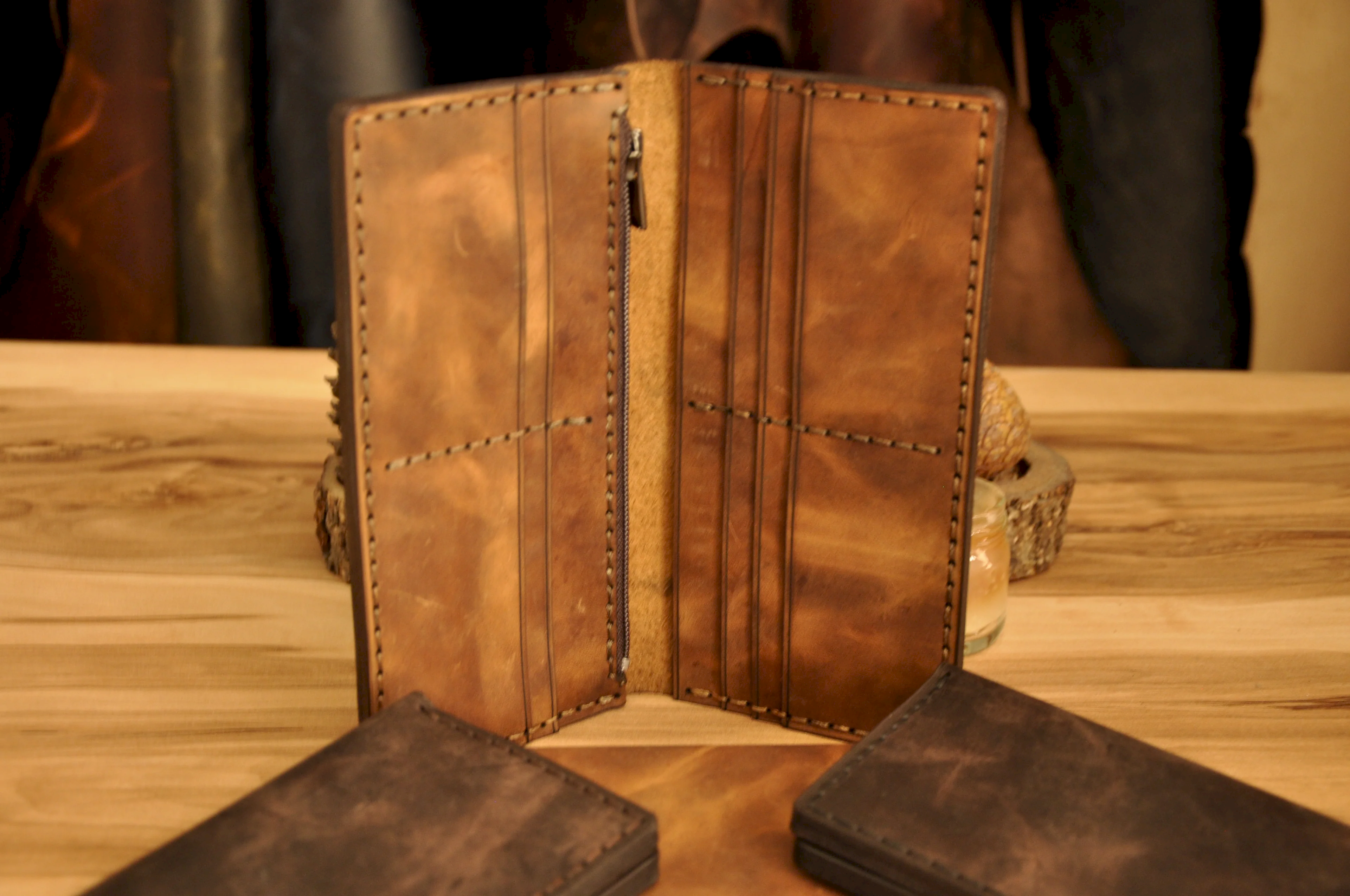 hakiki deri el yapimi alexey deri uzun cüzdan