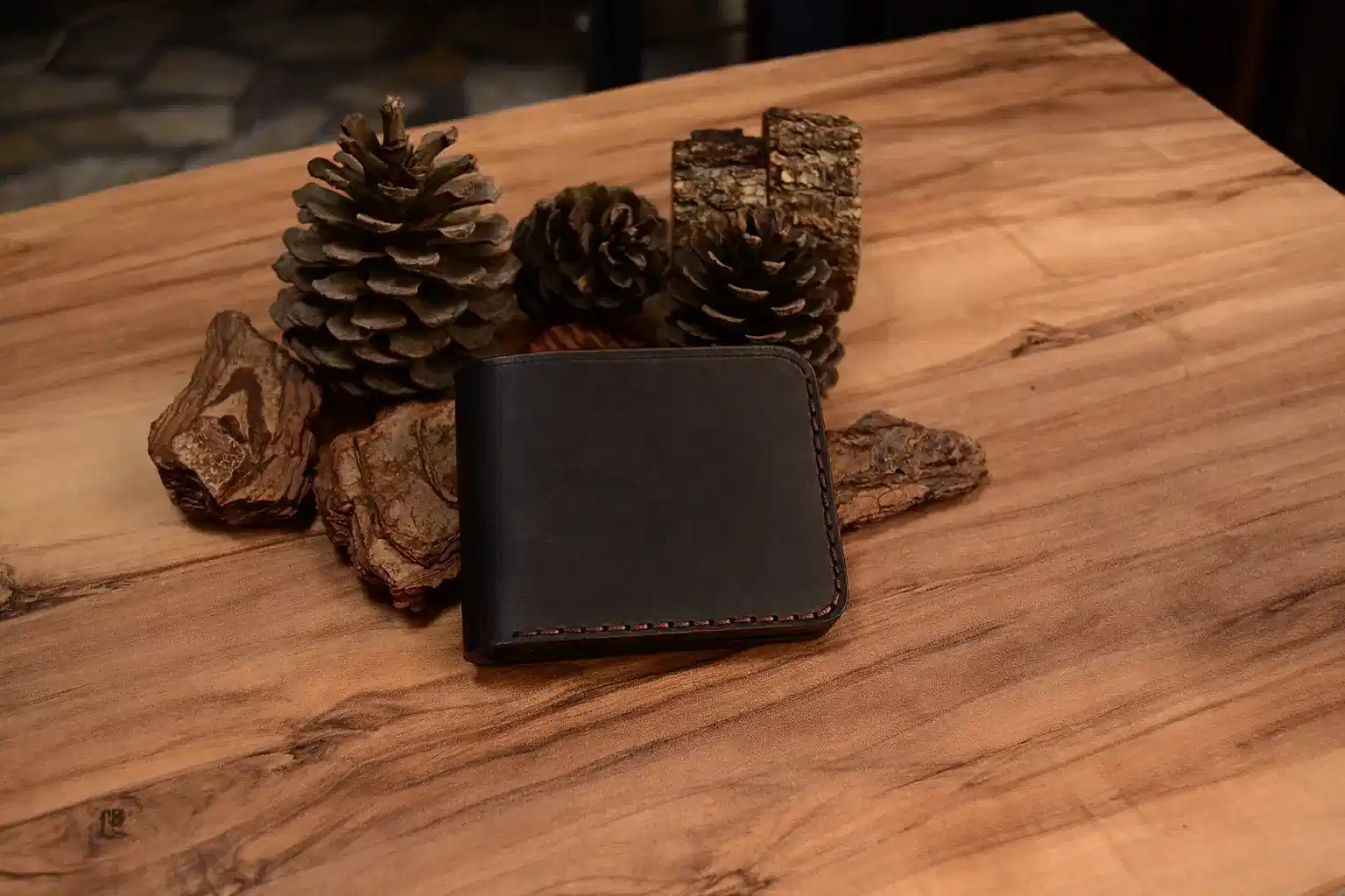 Ares Cüzdan Katlanır Tasarım Hakiki Deri El Yapımı