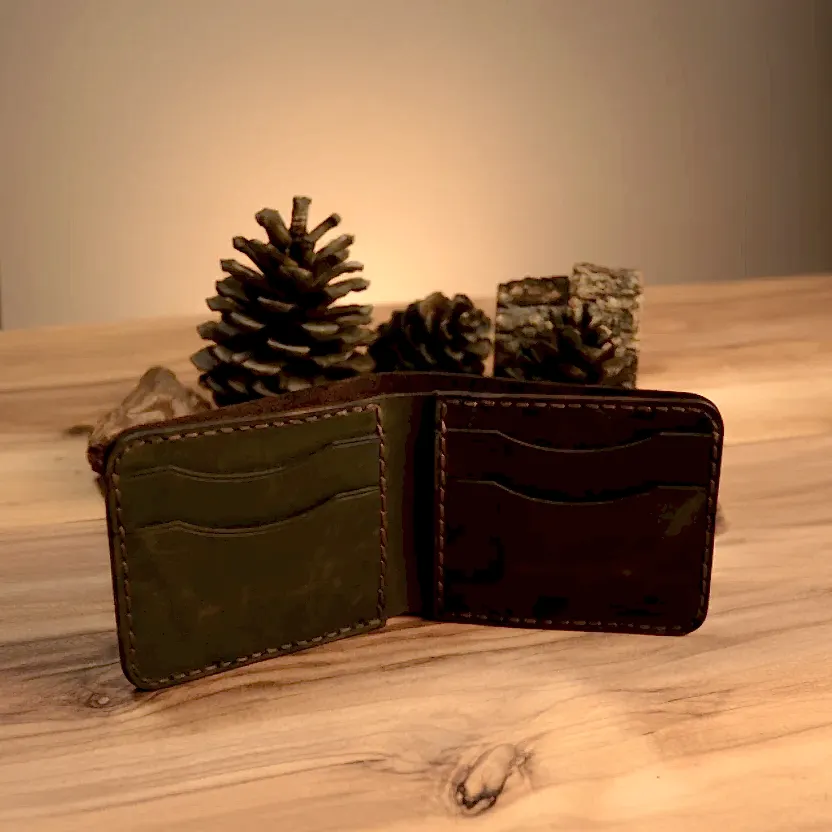 Ares Cüzdan Katlanır Tasarım Hakiki Deri El Yapımı