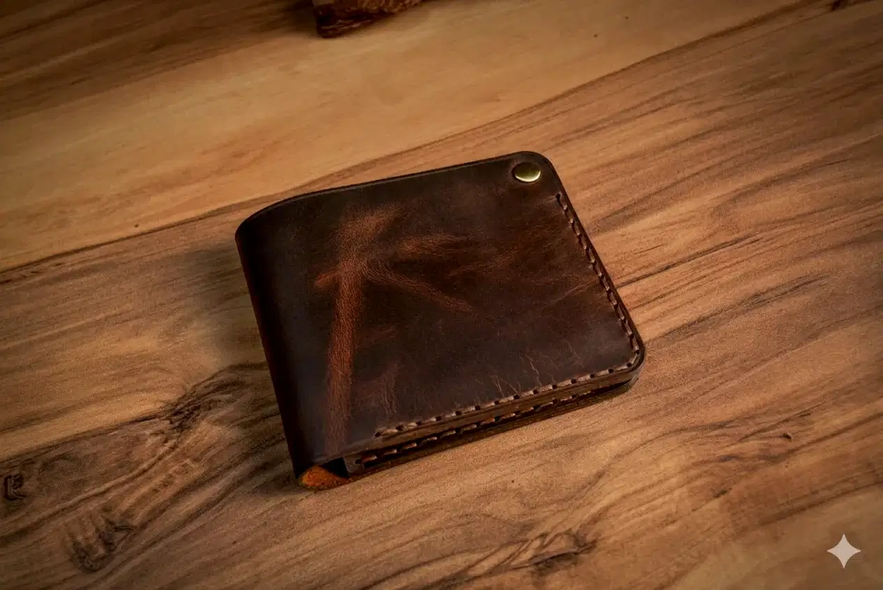 Artemis Cüzdan Katlanır Tasarım Hakiki Deri El Yapımı