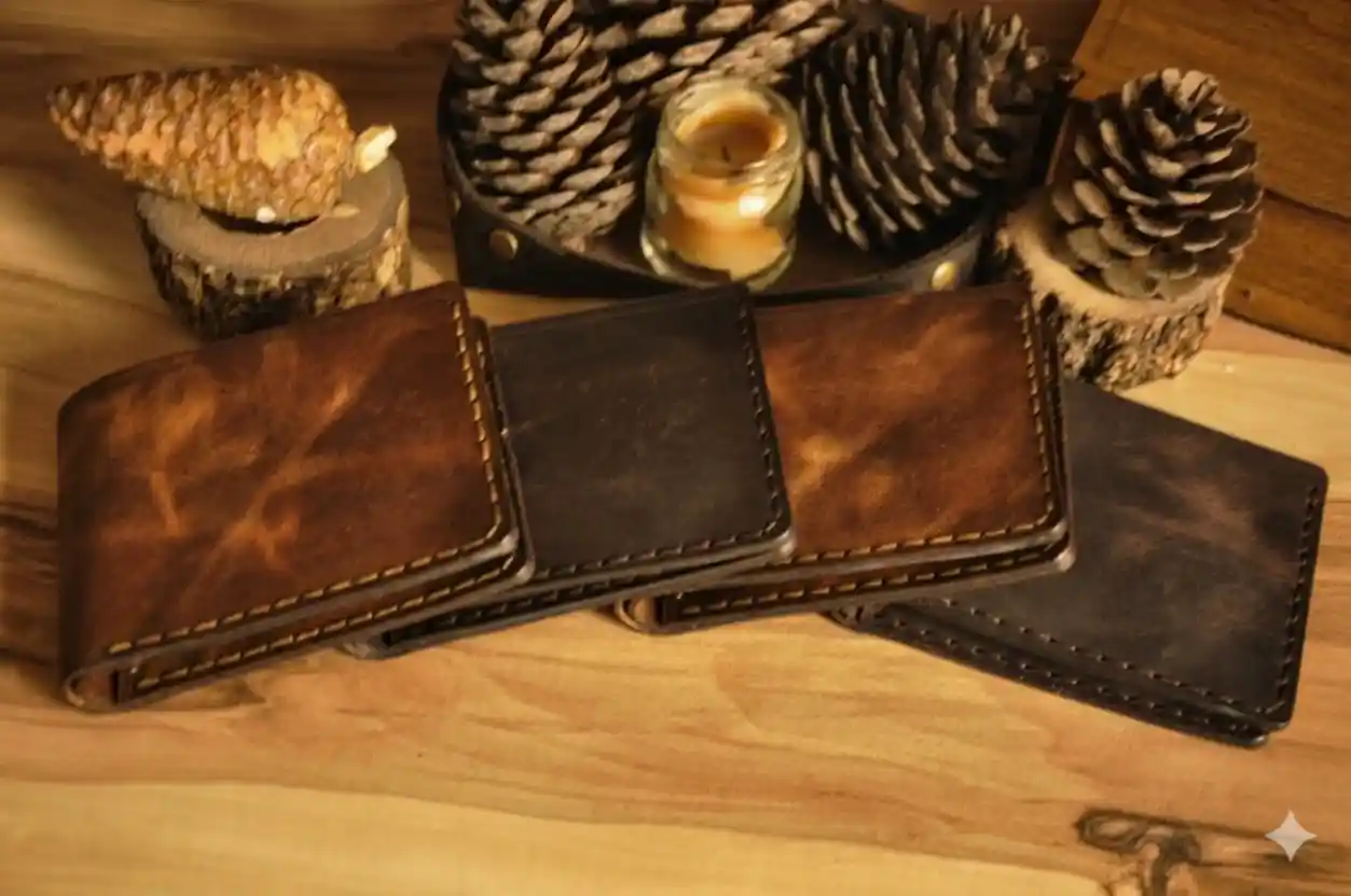 Asteria Cüzdan Bifold Tasarım Hakiki Deri El Yapımı