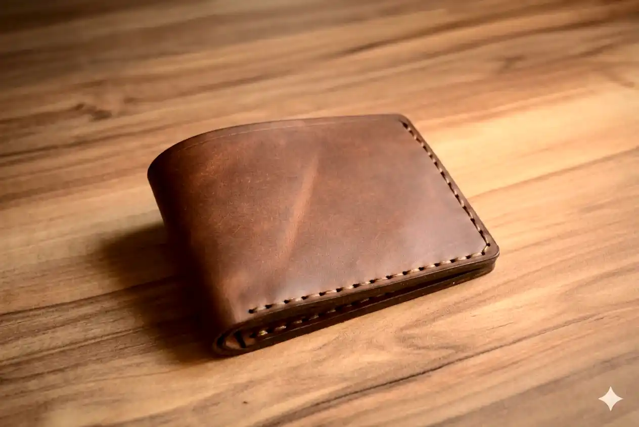 Asteria Cüzdan Bifold Tasarım Hakiki Deri El Yapımı