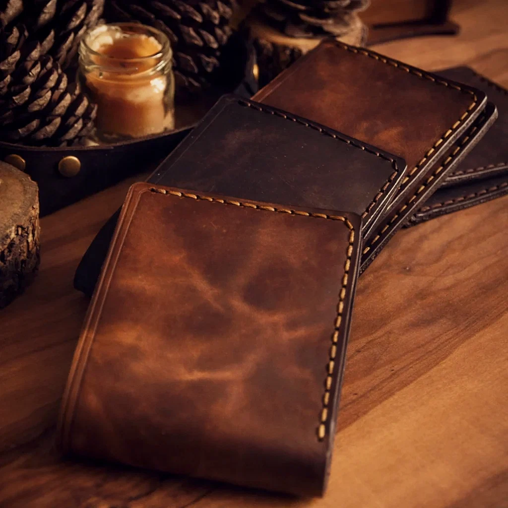 Asteria Cüzdan Bifold Tasarım Hakiki Deri El Yapımı