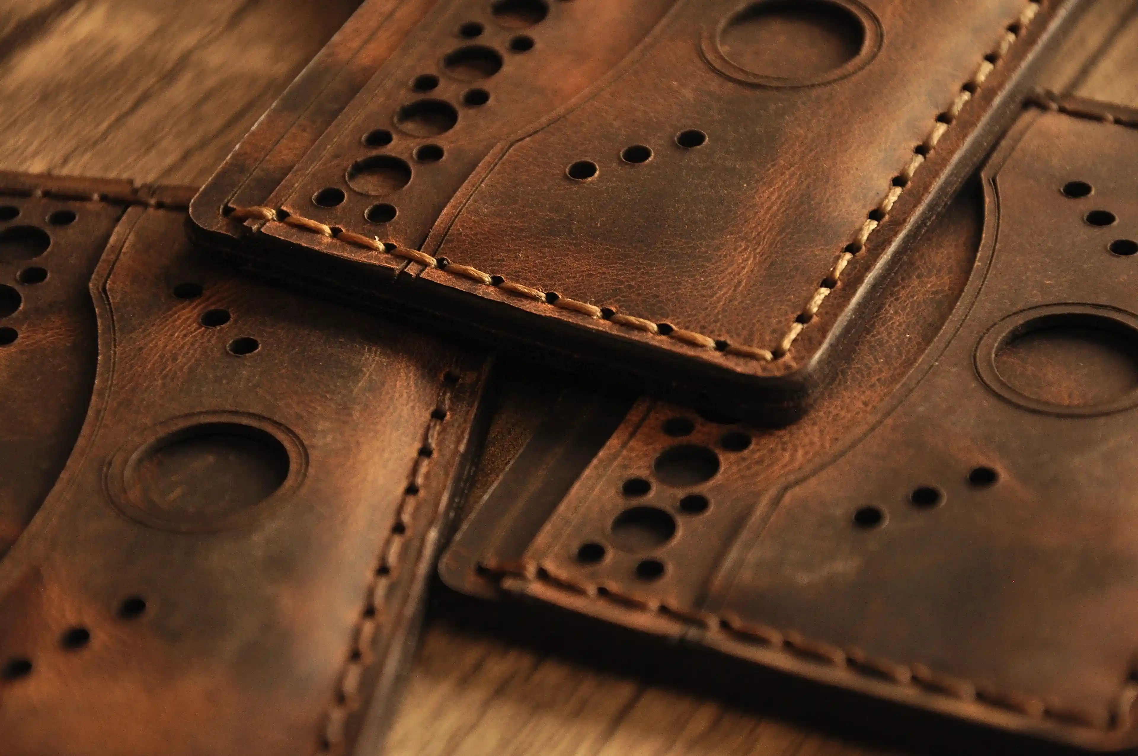 Bubble Kartlık Hakiki Deri El Yapımı