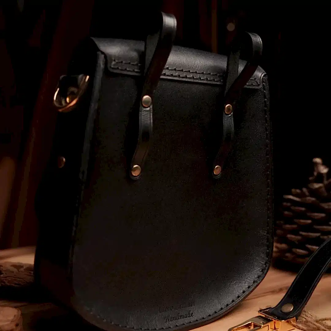 Corset Mini Çanta El Yapımı Hakiki Deri Omuz Askılı