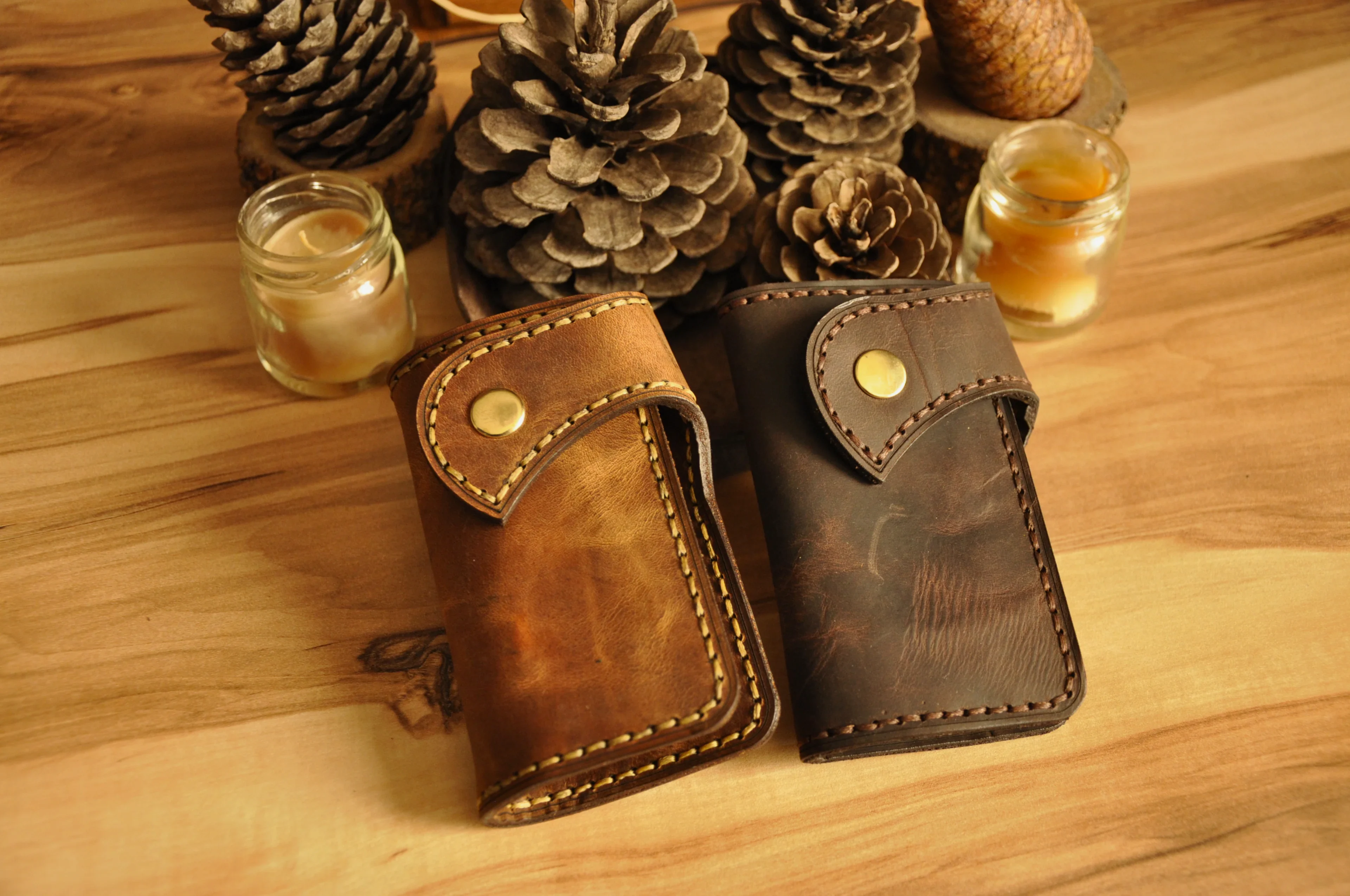 Cowboy Deri Anahtar Organizer Hakiki Deri El Yapımı