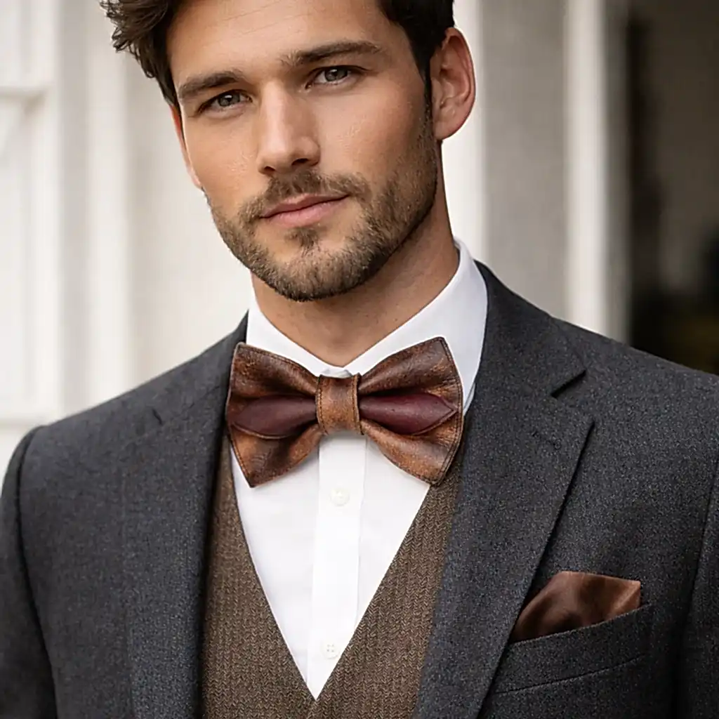 Deri Papyon V-2 El Yapımı Hakiki Deri Minimal Tasarım