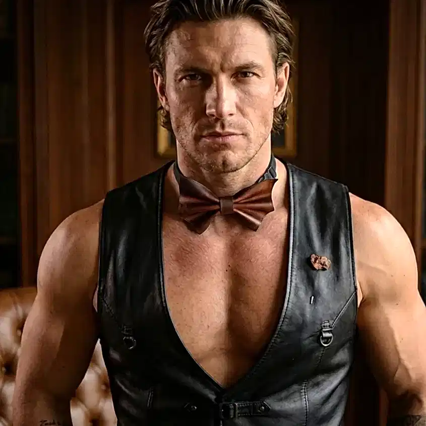 Deri Papyon V-3 Vintage Hakiki Deri El Yapımı