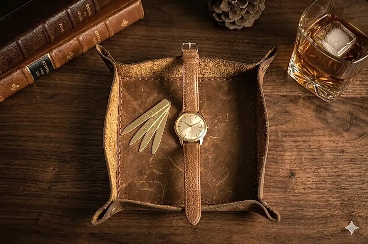 Deri Organizer Sepet Hakiki Deri El Dikişi Dikdörtgen