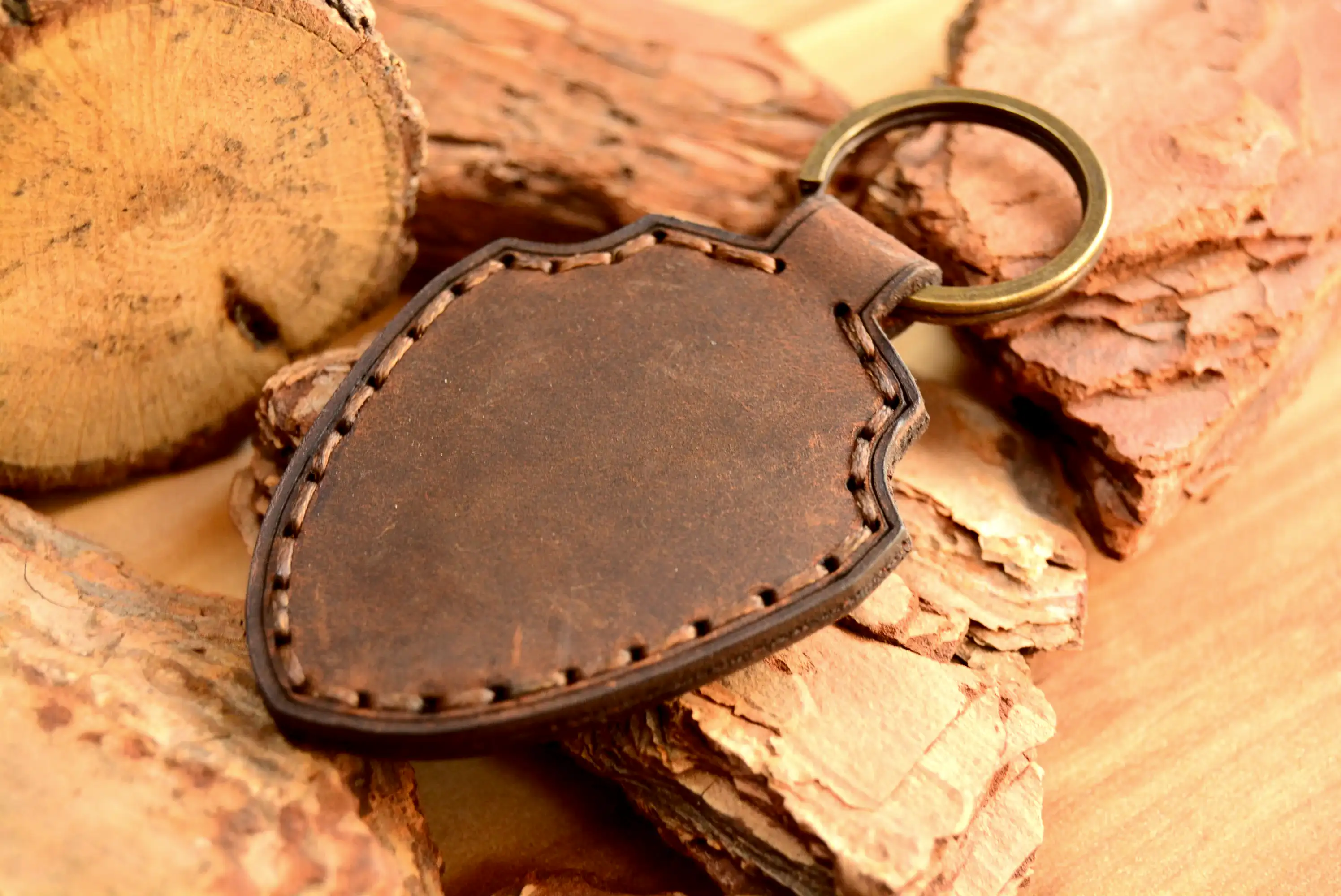 hakiki deri el yapimi deri anahtarlık – v-5 el dikişli