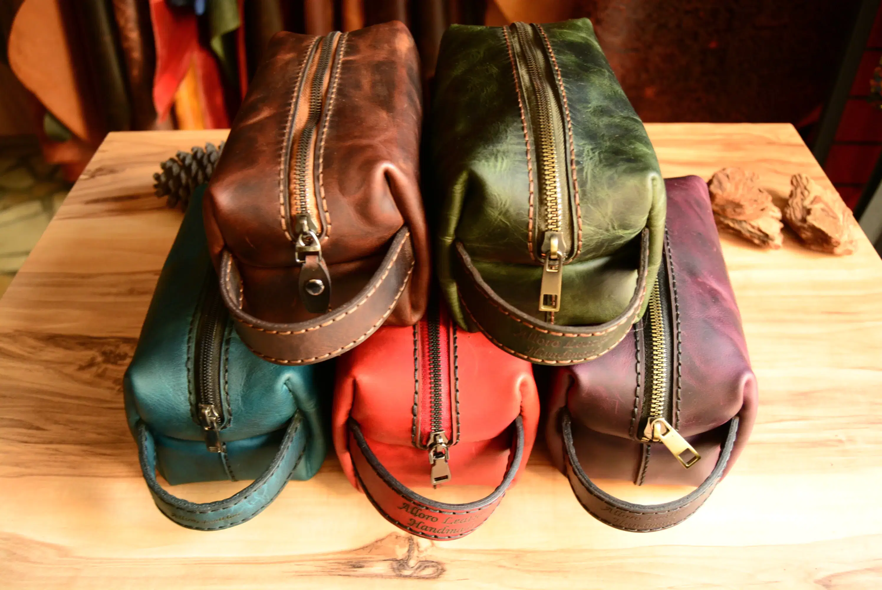 Dopp Kit Çanta El Çantası Hakiki Deri El Yapımı