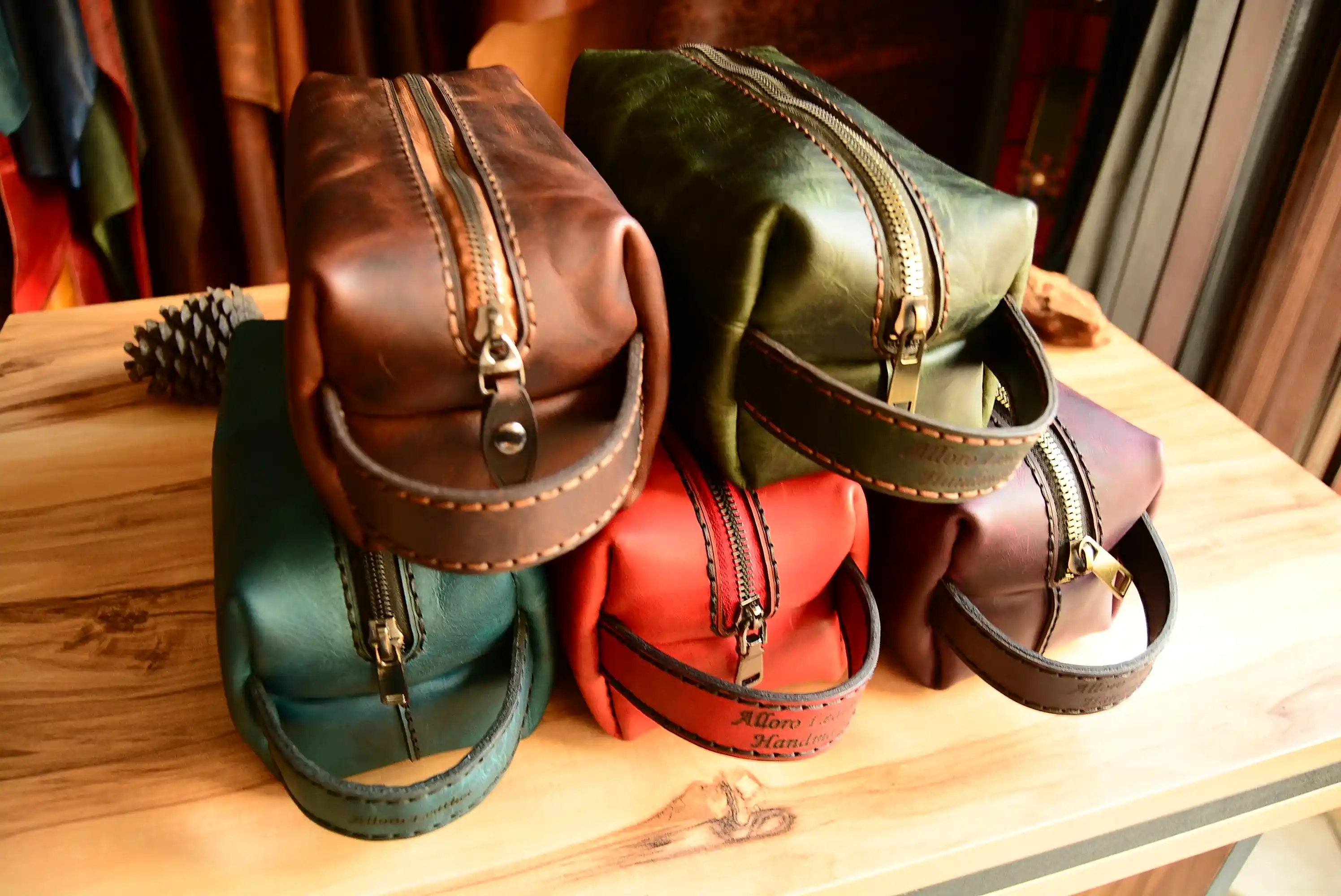 Dopp Kit Çanta El Çantası Hakiki Deri El Yapımı