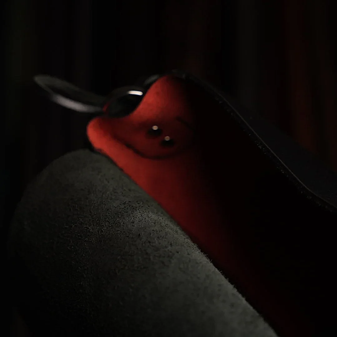 Boleyn Çanta Korse Tasarım Siyah/Kırmızı Hakiki Deri El Yapımı