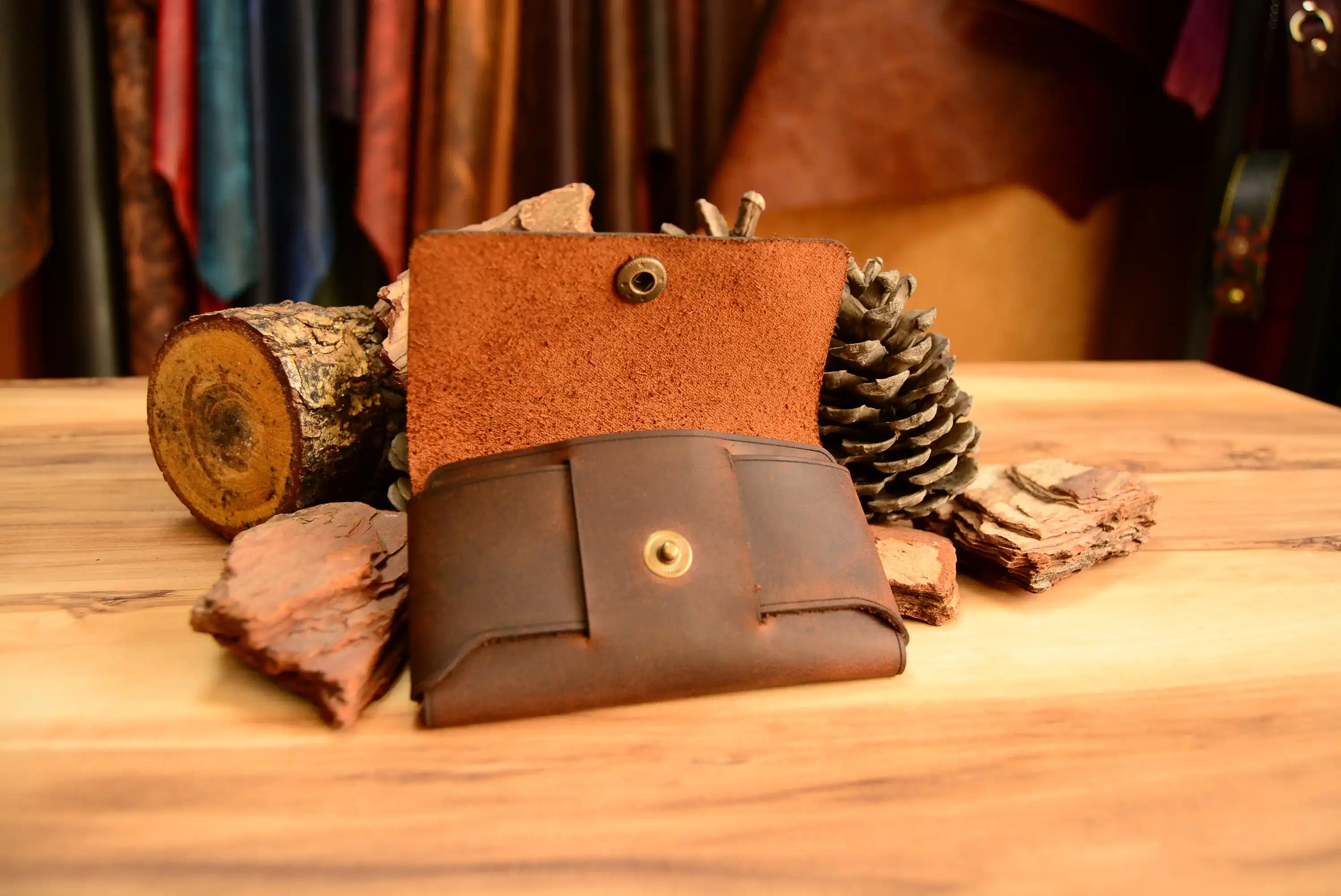 Epafos Kartlık Kapaklı Tasarım Hakiki Deri El Yapımı