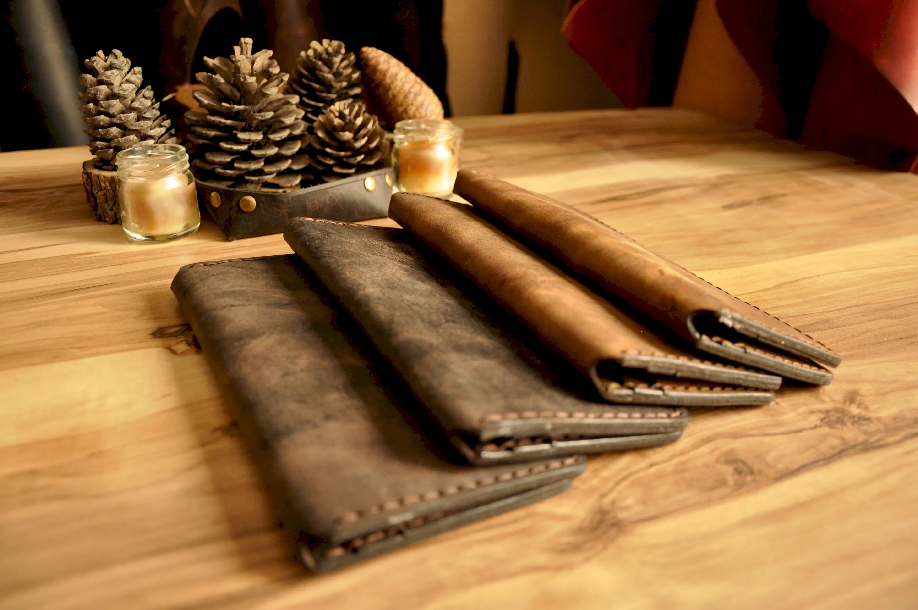 Erebus Uzun Cüzdan Hakiki Deri El Yapımı