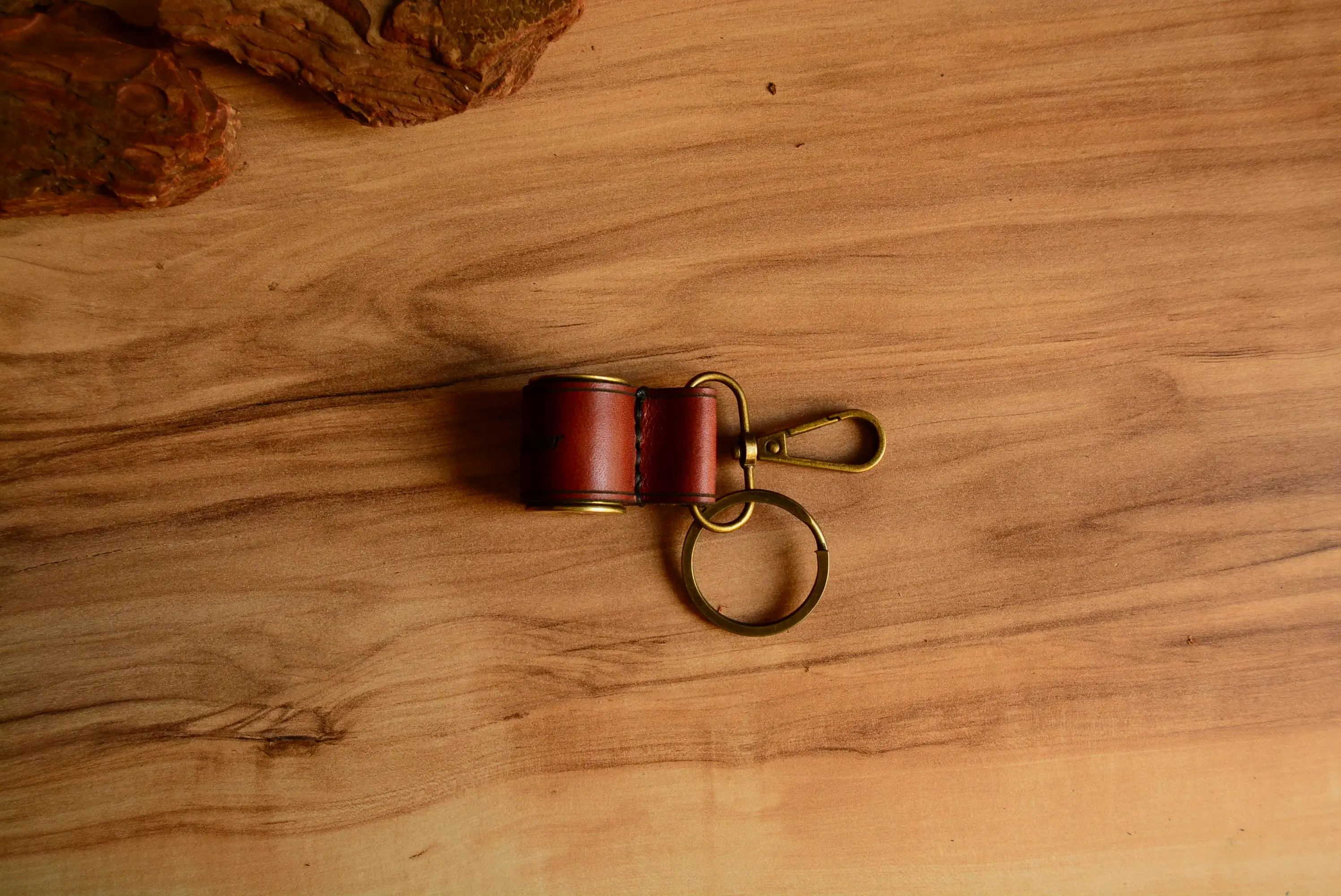 Deri Fişek Anahtarlık Hakiki Deri El Yapımı