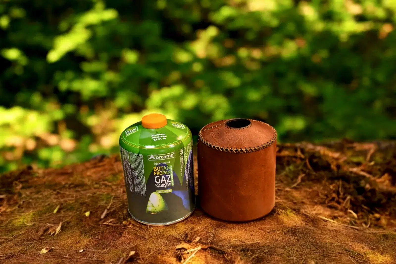 Hakiki Deri Gaz Kartuş Kılıfı El Yapımı 1000 ml Uyumlu