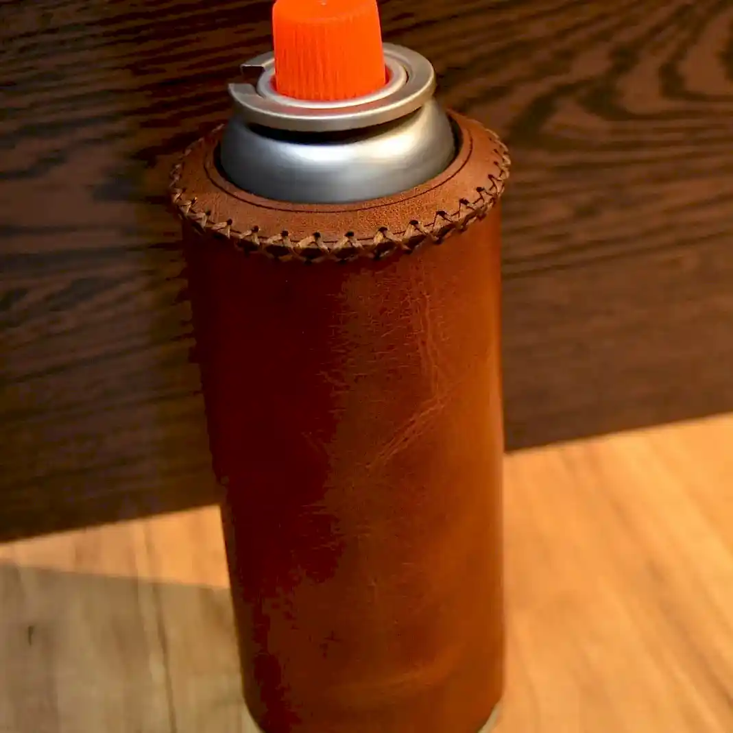 Hakiki Deri Gaz Kartuş Kılıfı El Yapımı 500 ml Uyumlu