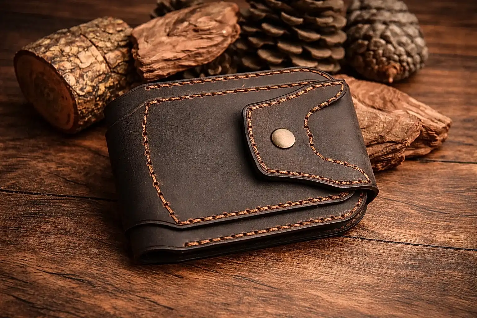 hakiki deri el yapimi gladiator bifold cüzdan – çok bölmeli cüzdan