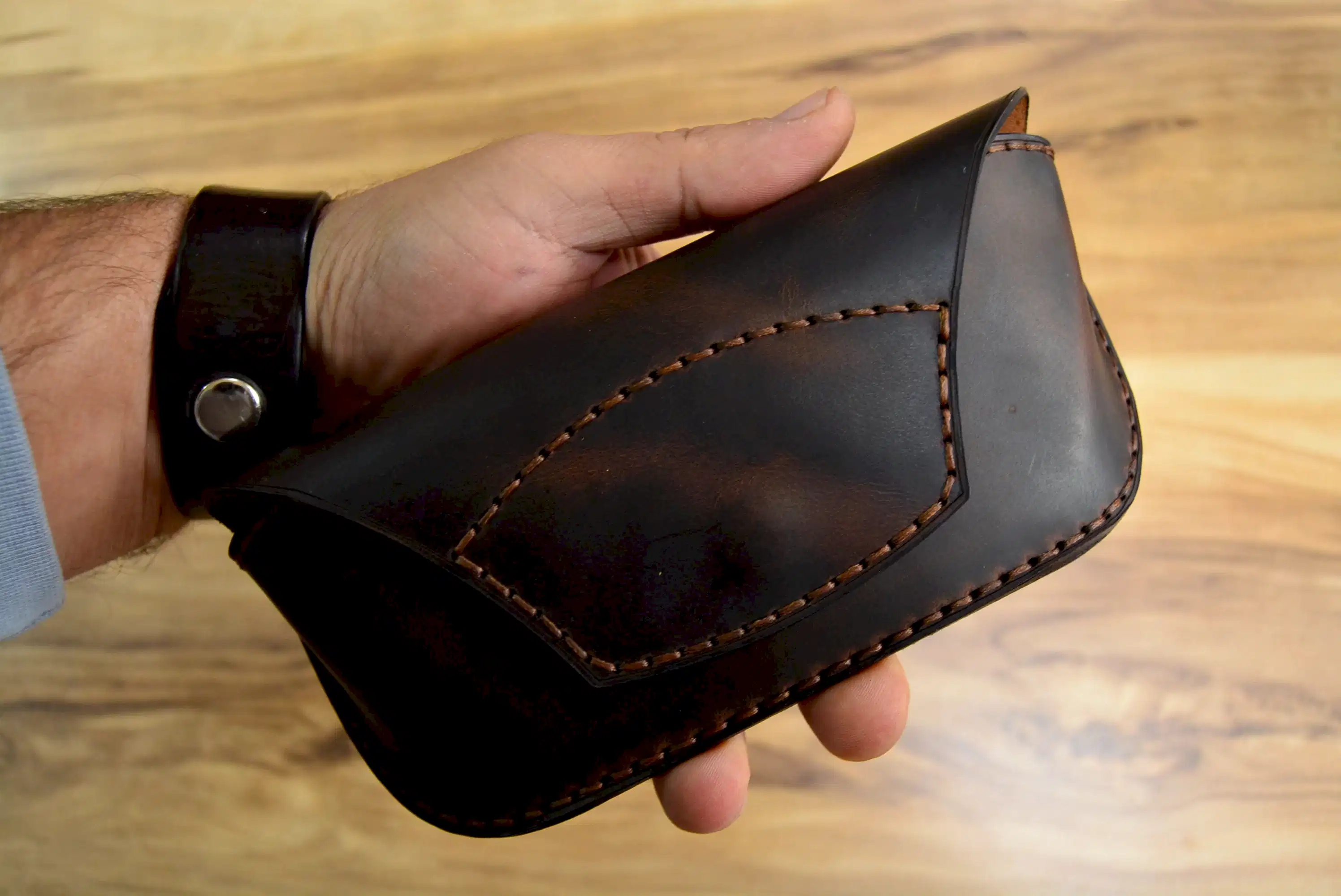 hakiki deri el yapimi gözlük kılıfı v-1 deri