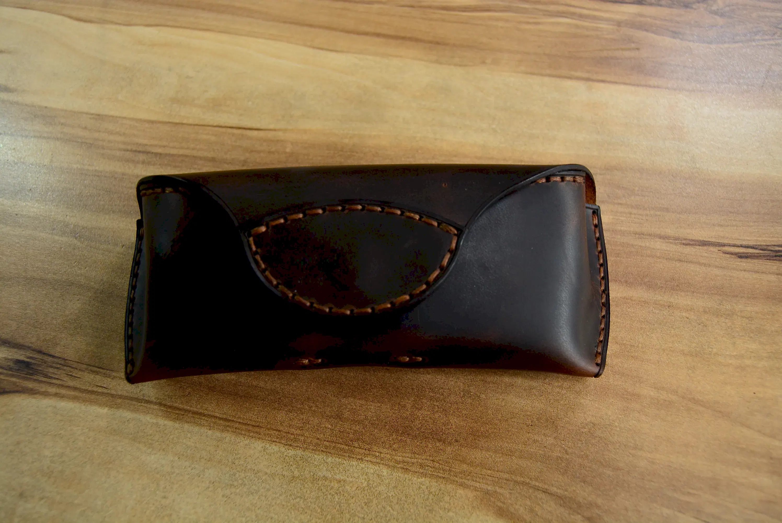 hakiki deri el yapimi gözlük kılıfı v-3 deri