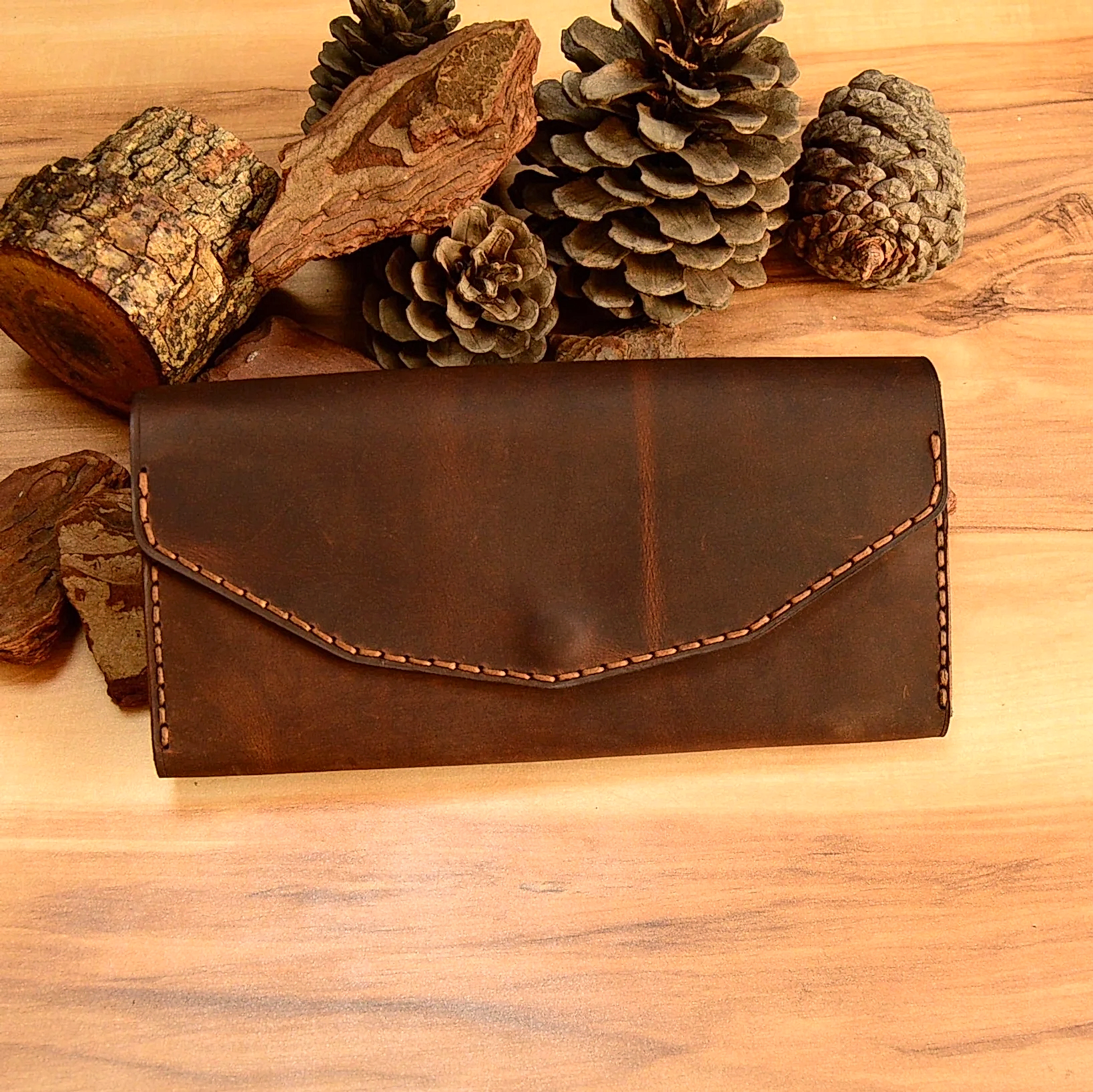 hakiki deri el yapimi helen yatay v1 deri uzun cüzdan