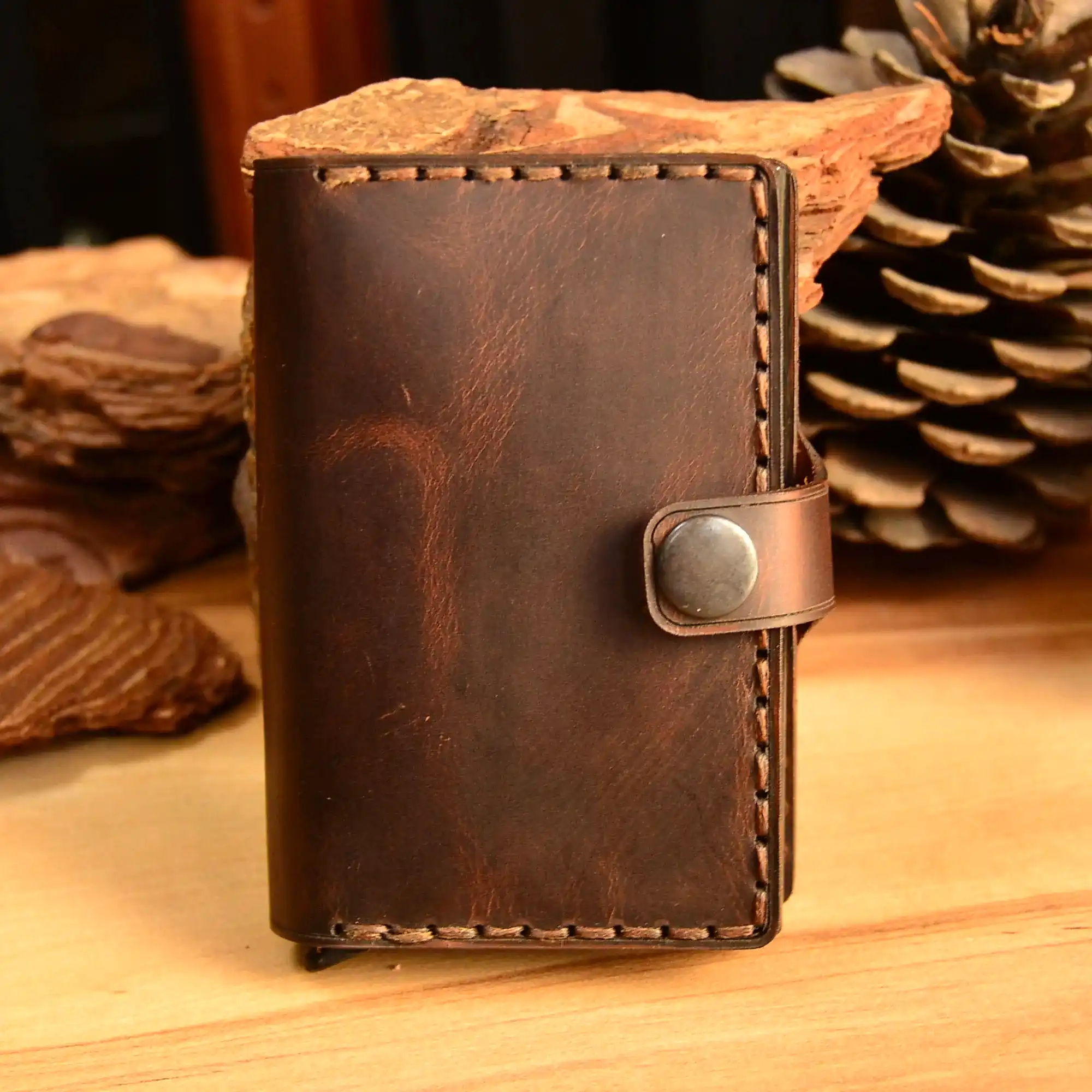 hakiki deri el yapimi hydra mekanizmalı deri kartlık