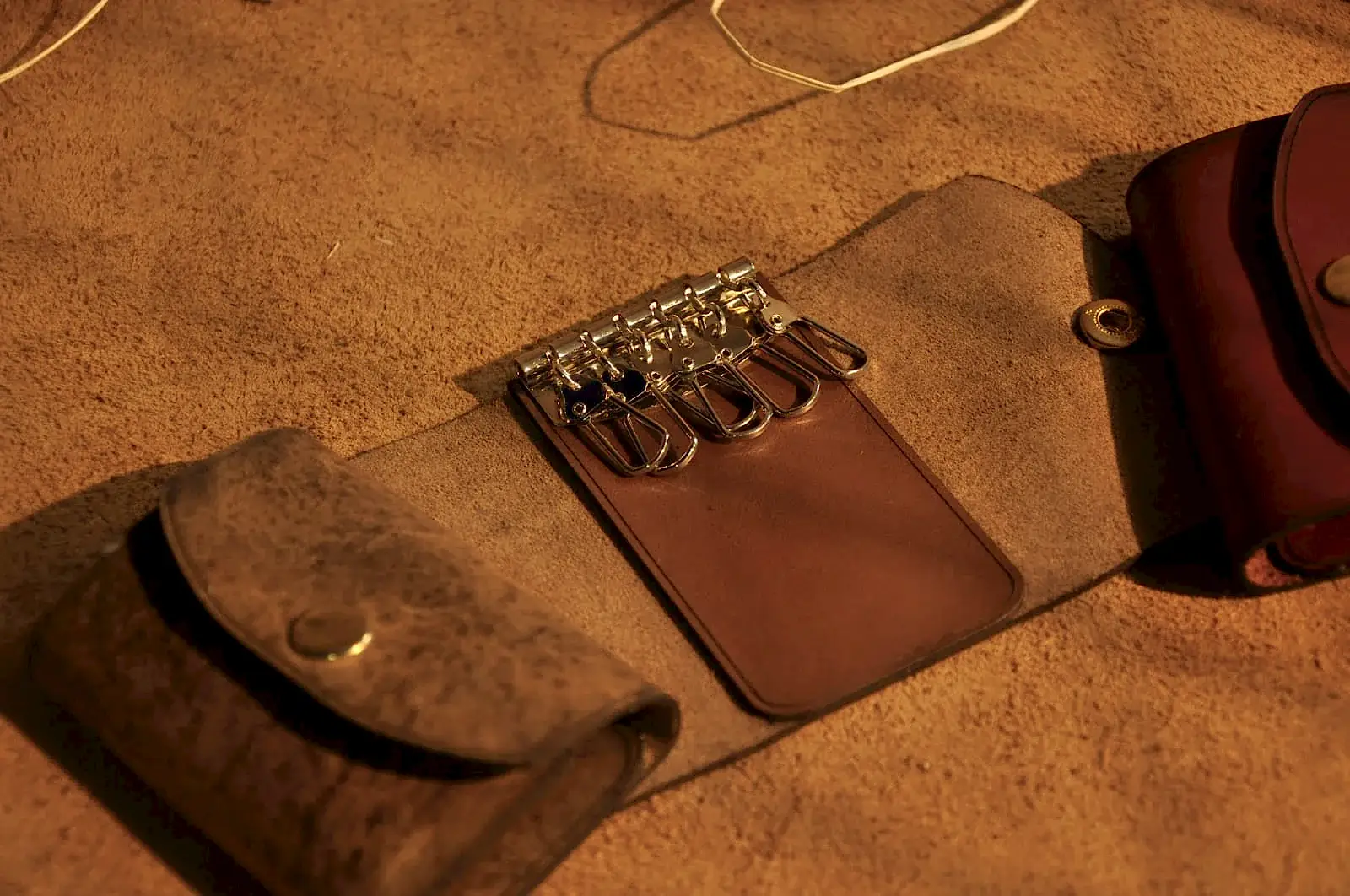 Deri Anahtar Organizer Hakiki Deri El Yapımı 6’lı