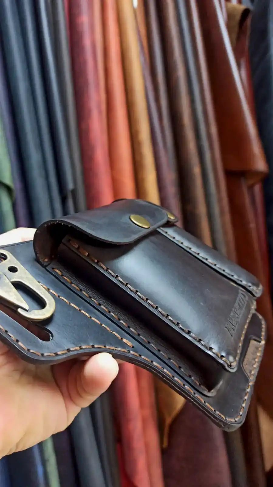 Tactical Kemer Çantası Hakiki Deri El Yapımı Fonksiyonel