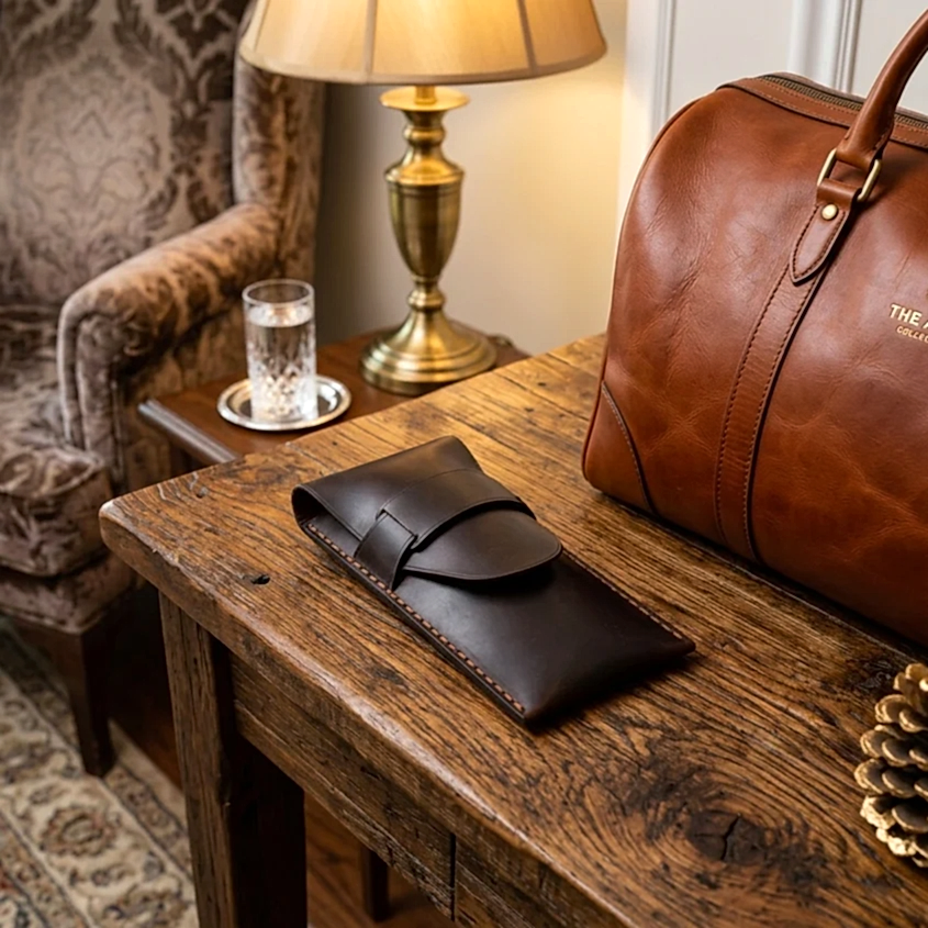 Kol Saati Kılıfı Tekli Hakiki Deri El Yapımı