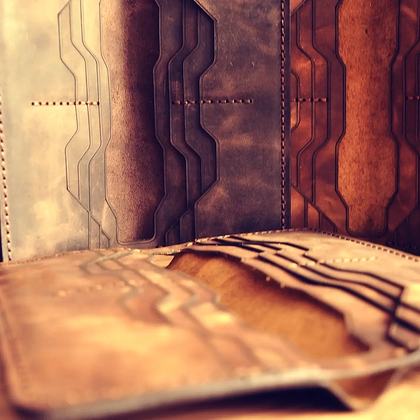 Krios Uzun Cüzdan Hakiki Deri El Yapımı