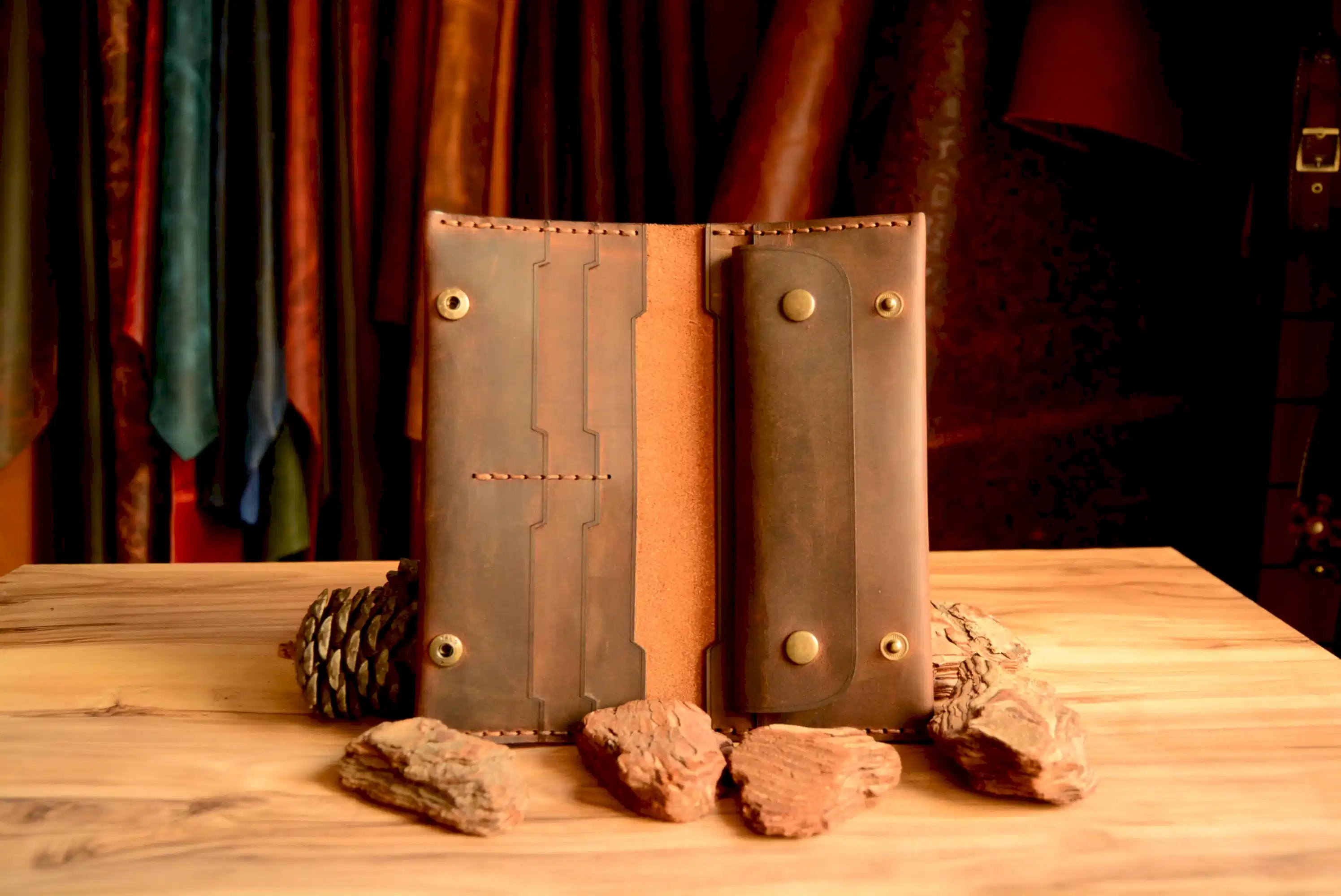 hakiki deri el yapimi kronos deri uzun cüzdan