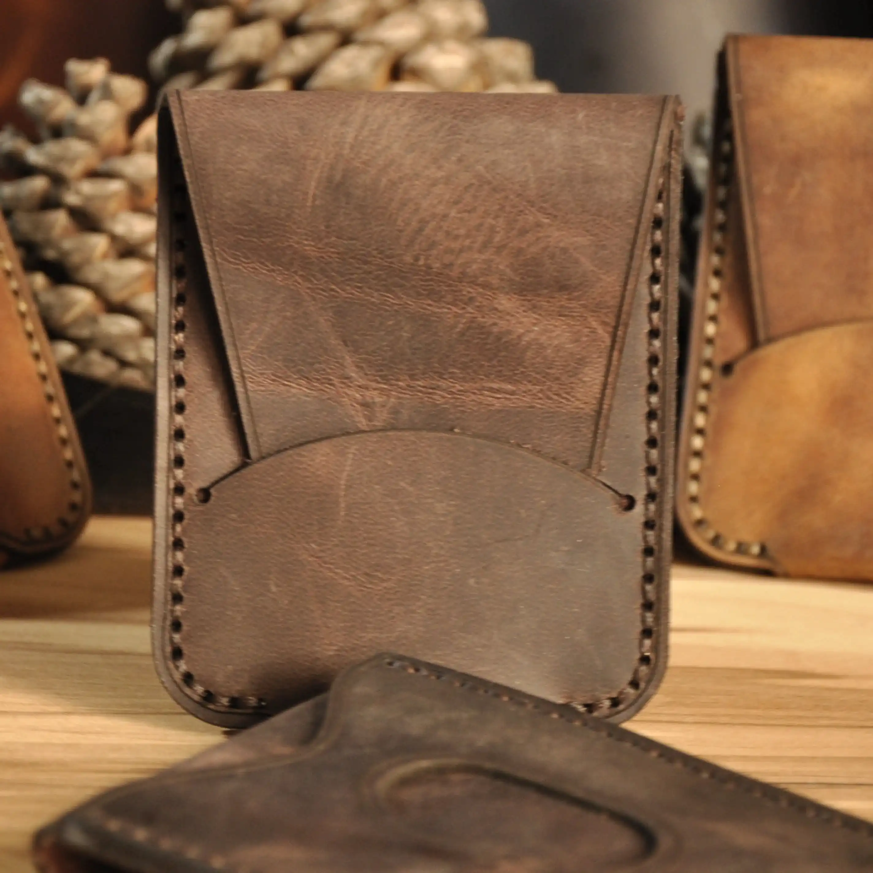 hakiki deri el yapimi mini kartlık deri kartlık