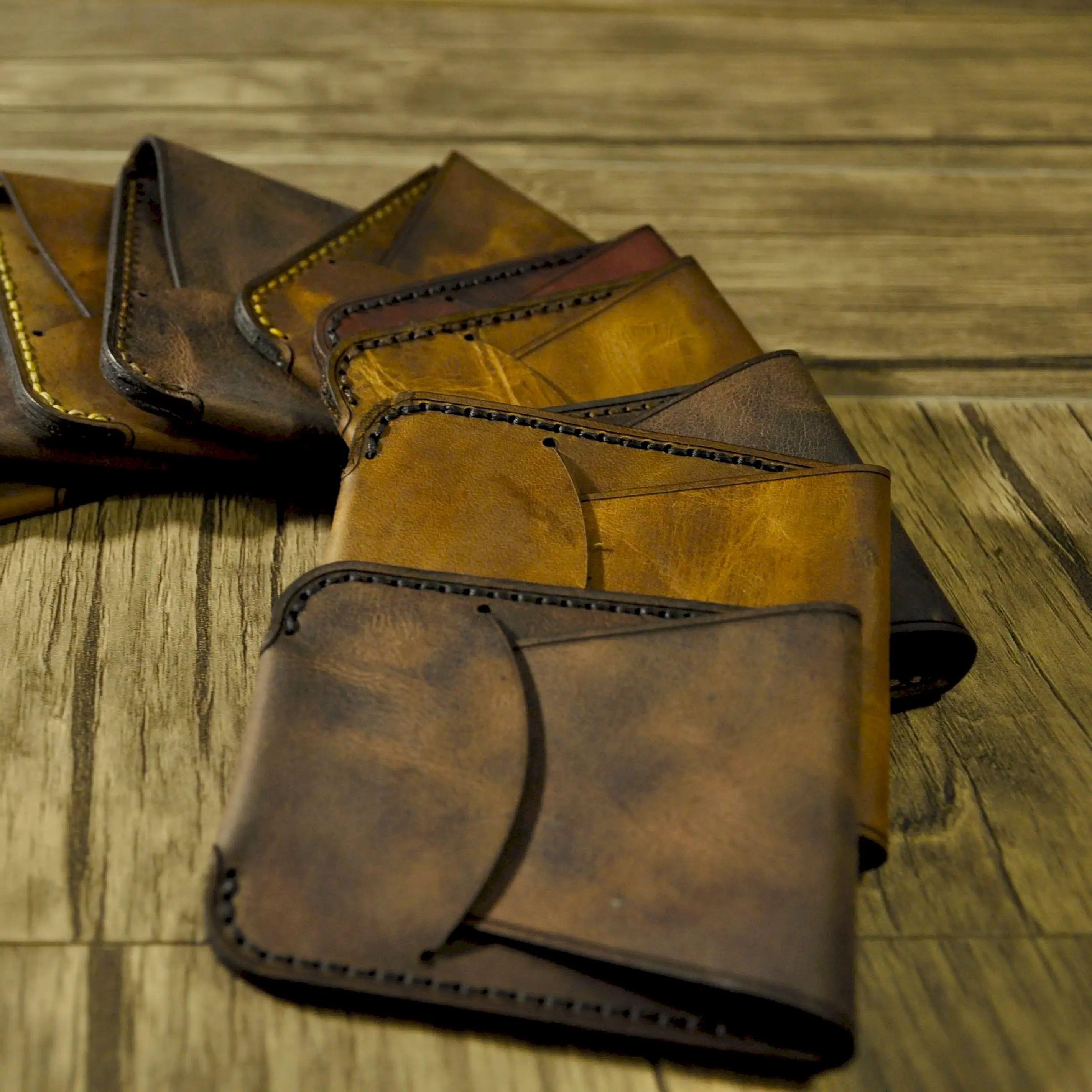 Mini Kartlık Kompakt Yapı Hakiki Deri El Yapımı