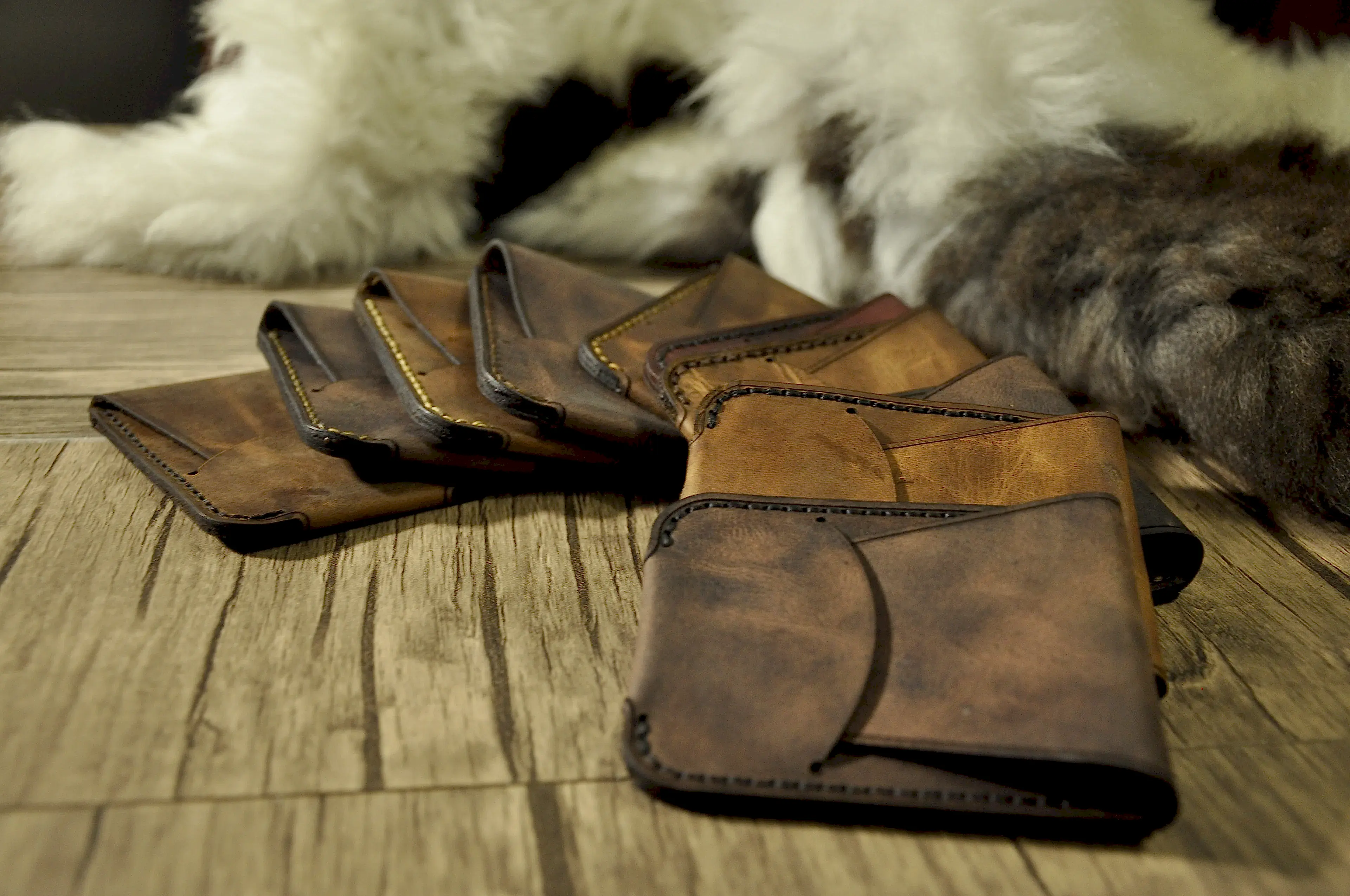 Mini Kartlık Kompakt Yapı Hakiki Deri El Yapımı