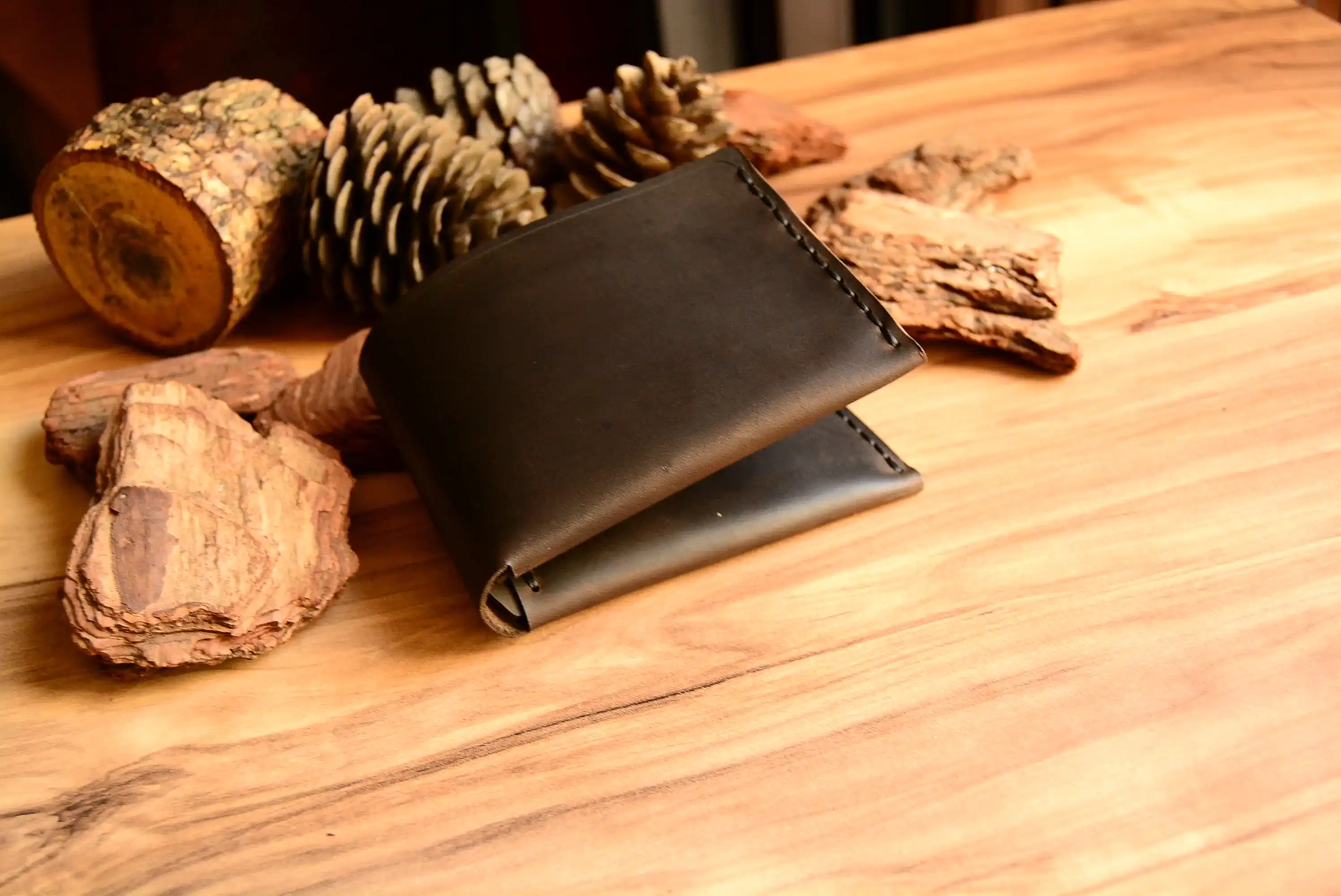 Niks Cüzdan Bifold Tasarım Hakiki Deri El Yapımı